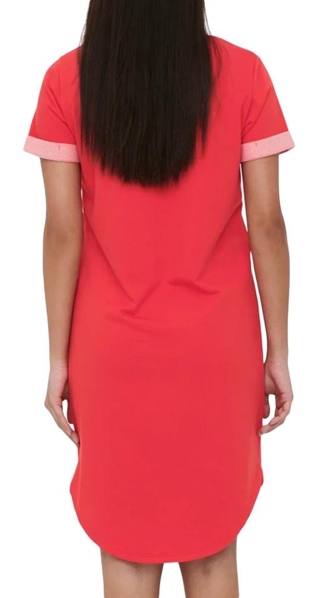 Robe T-shirt manches courtes revers