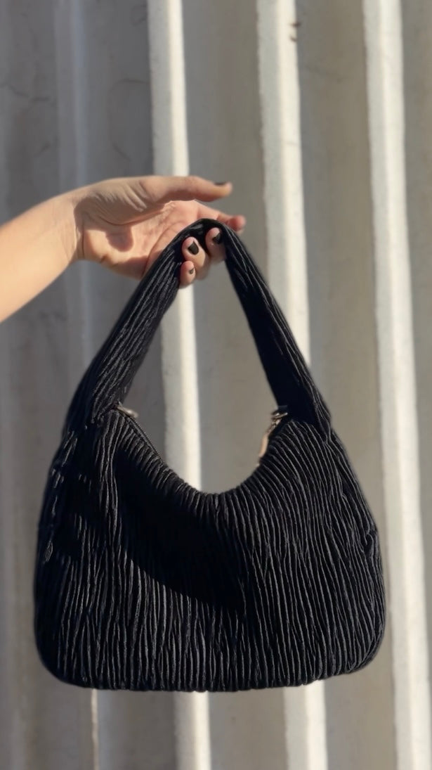 Sac à main en velours côtelé