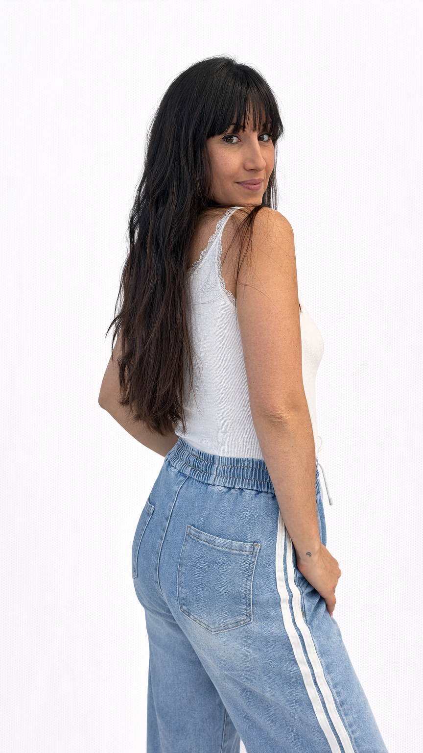 Jean jogging bande sport