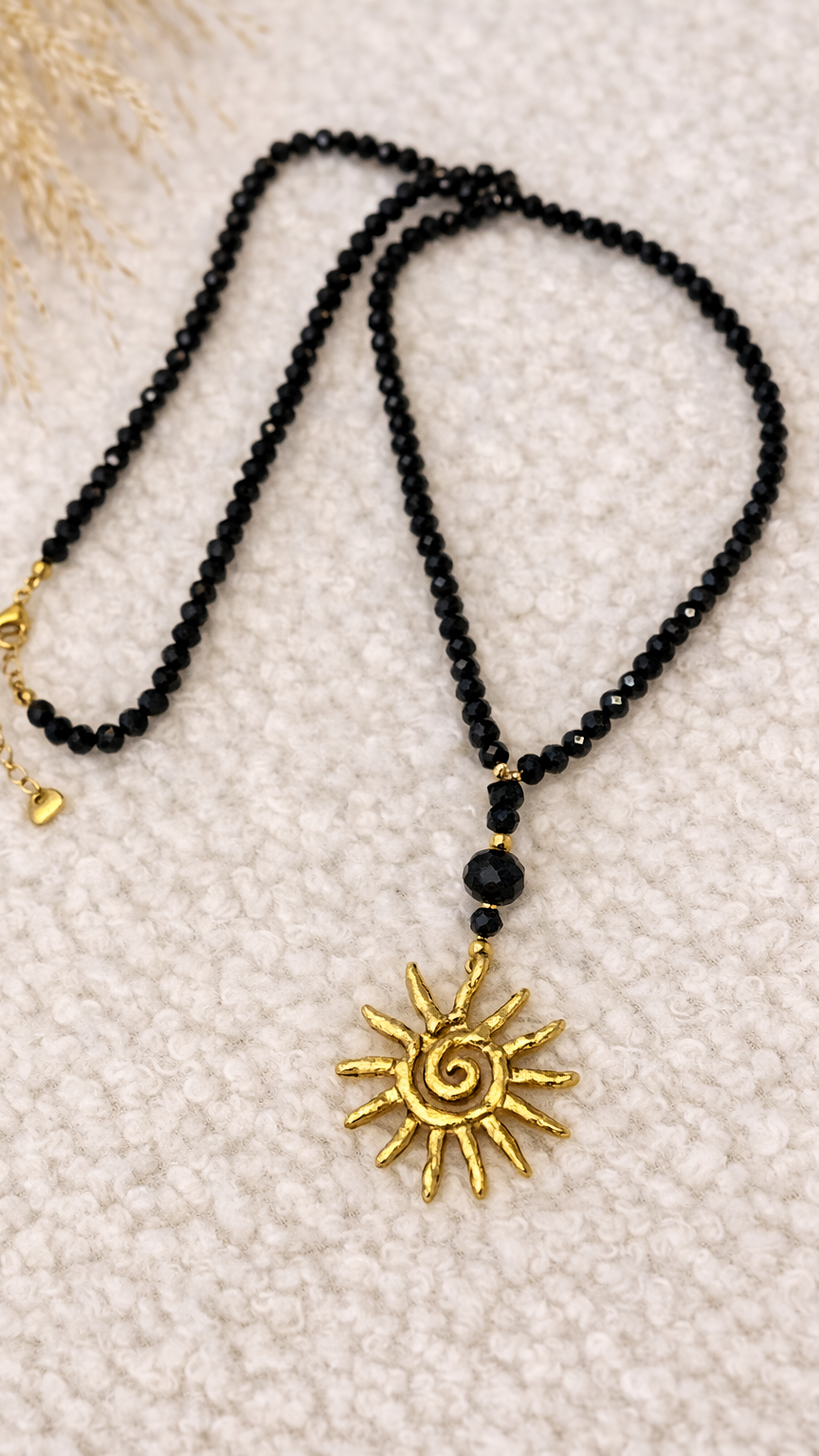 Collier sautoir soleil perle