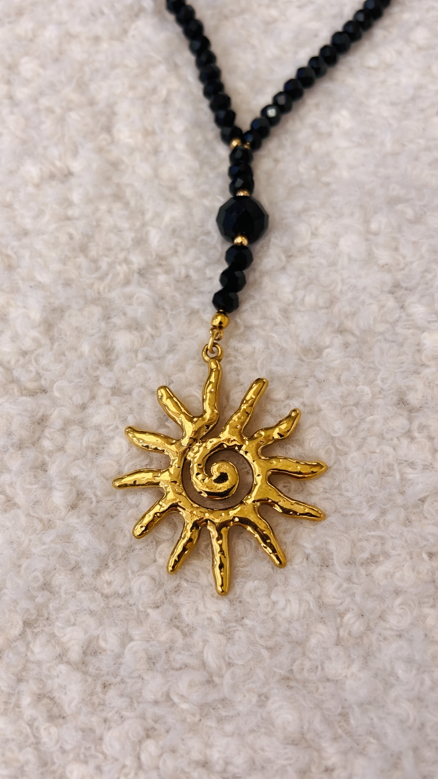 Collier sautoir soleil perle