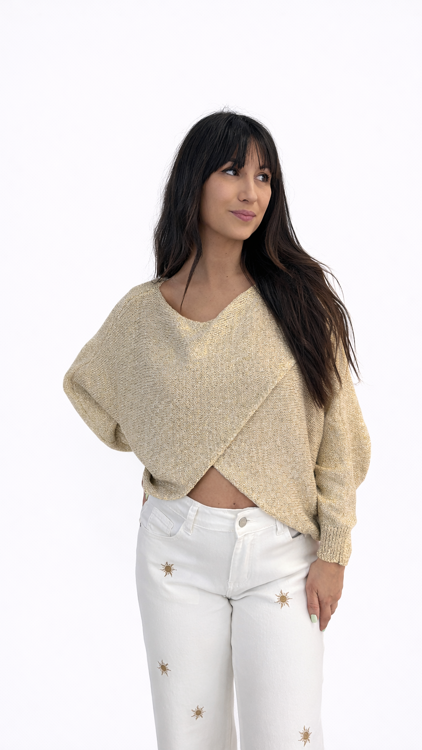 Pull maille croisé