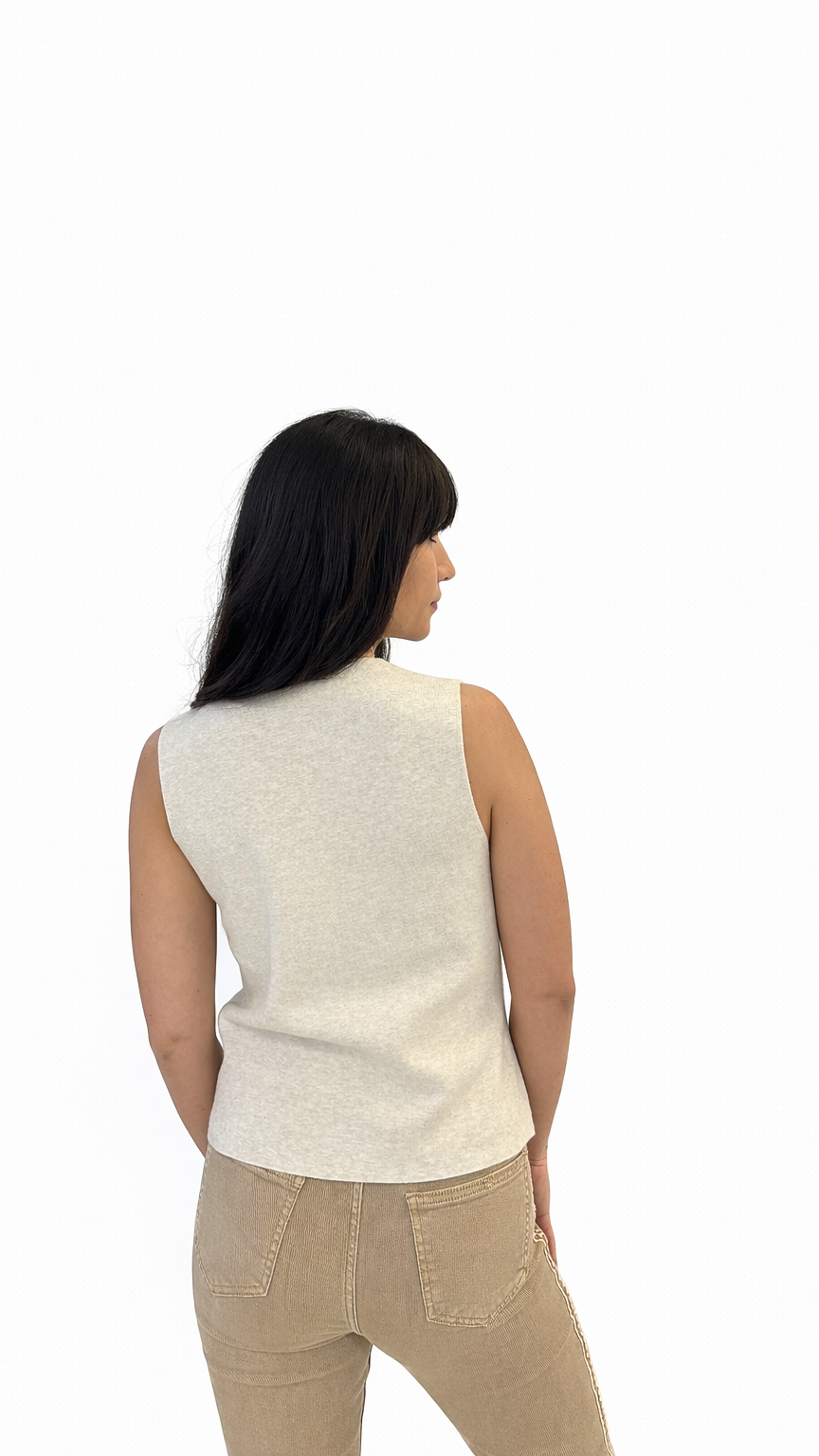 Gilet cardigan sans manches