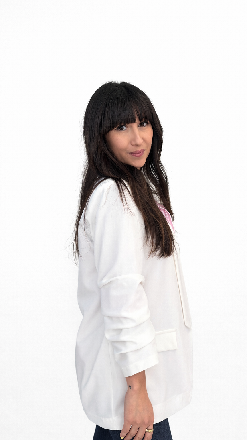 Veste blazer manches effet retroussé