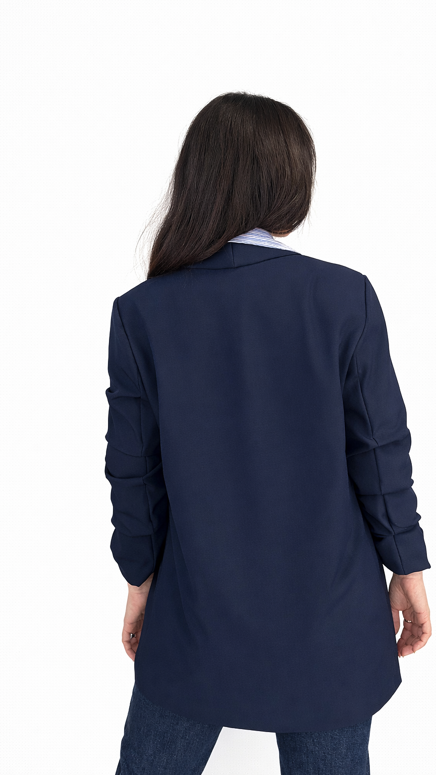 Veste blazer manches effet retroussé