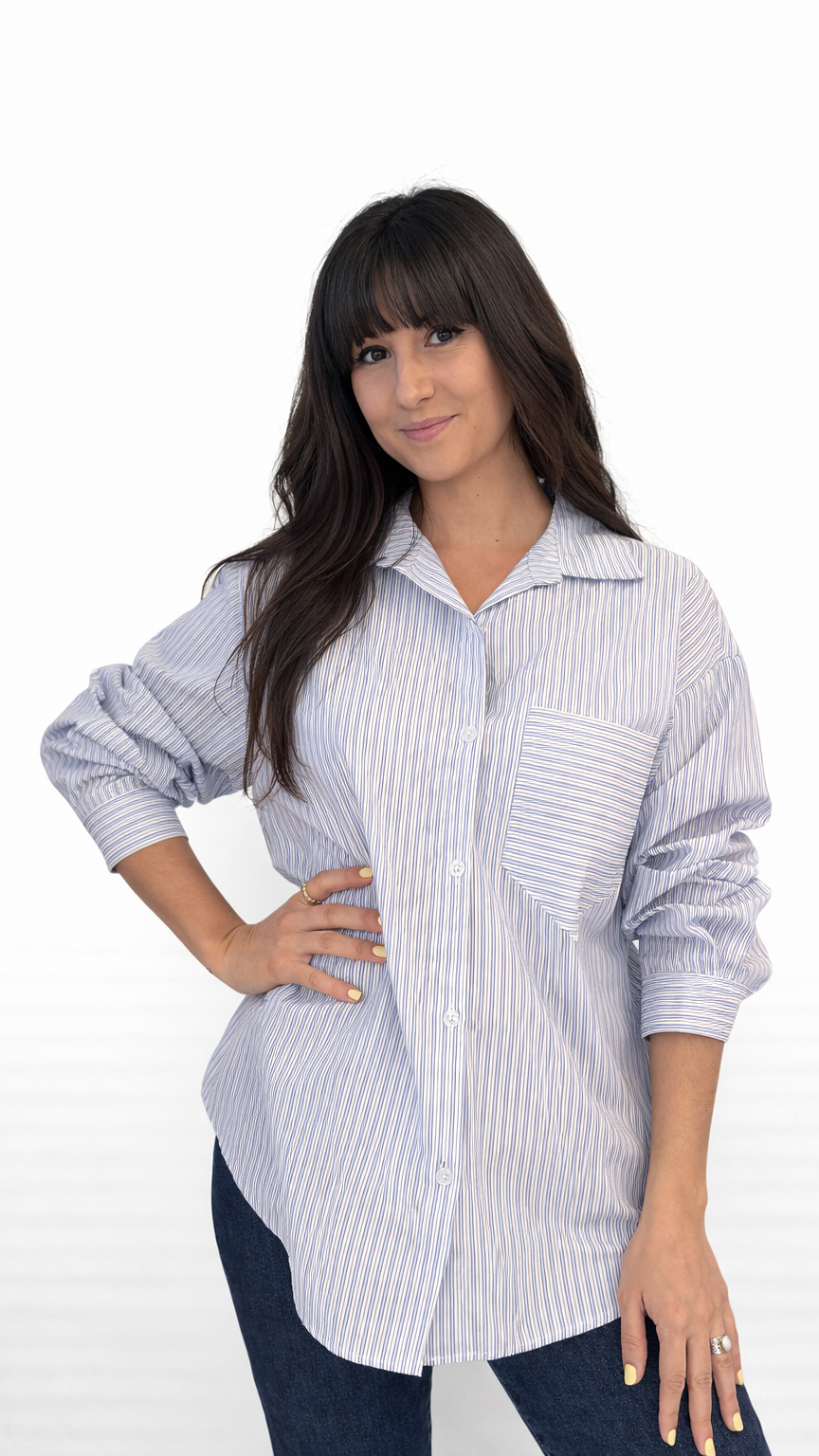 Chemise à rayures basique