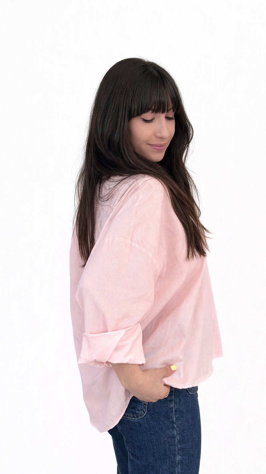 Chemise fine en velours côtelé