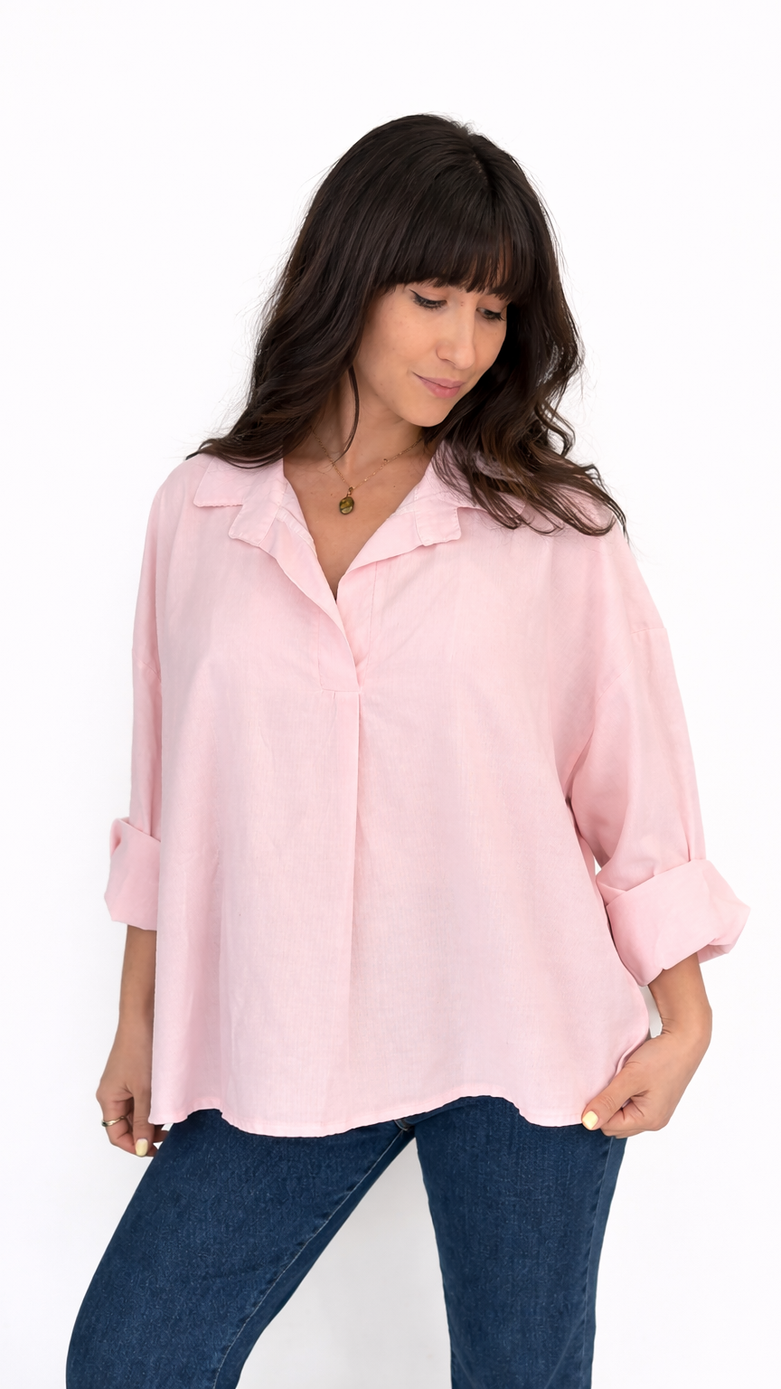 Chemise fine en velours côtelé