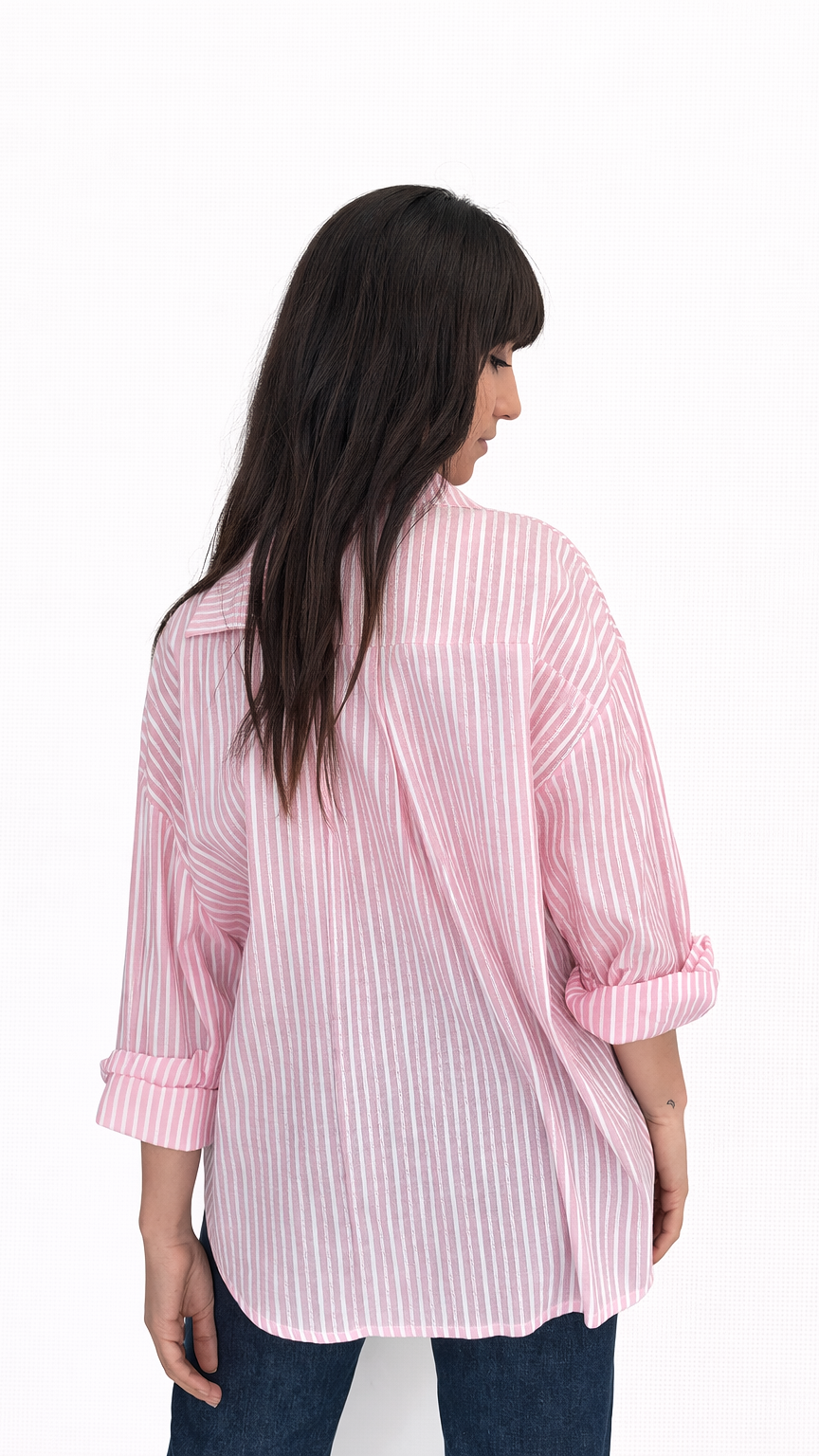 Chemise à rayures pastel