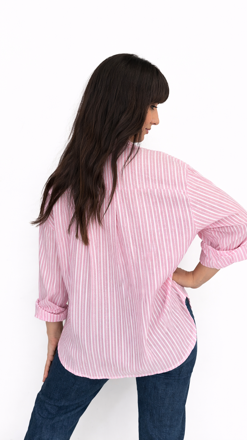 Chemise à rayures pastel