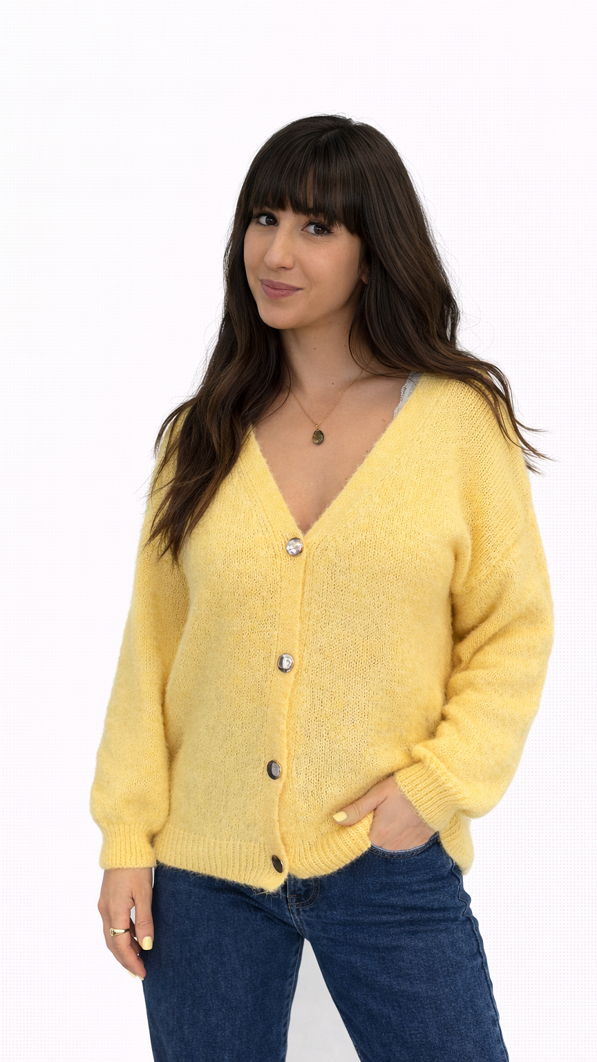 Cardigan long mimosa