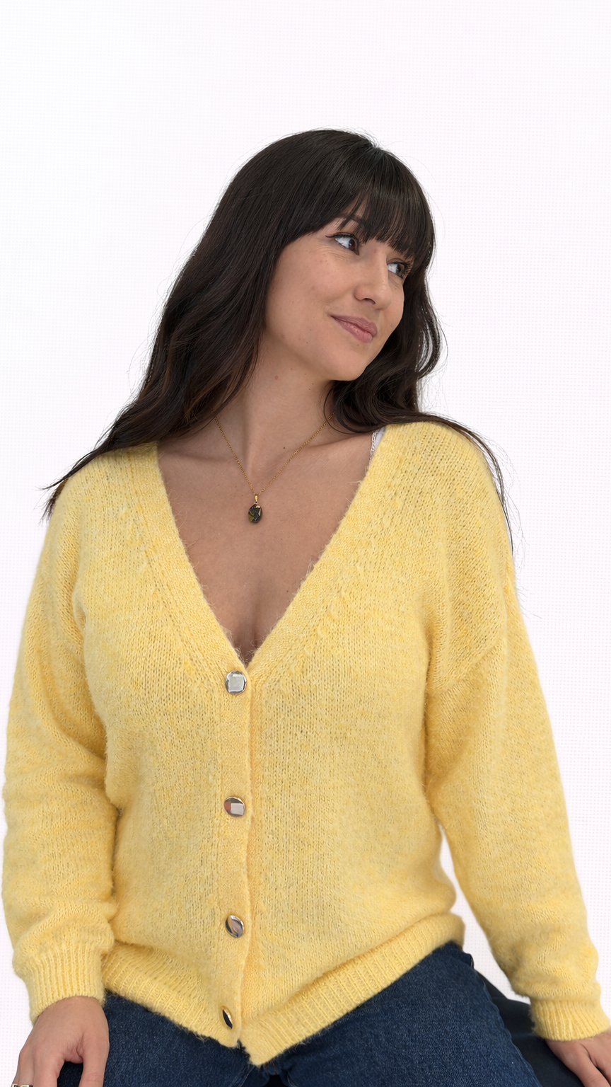 Cardigan long mimosa