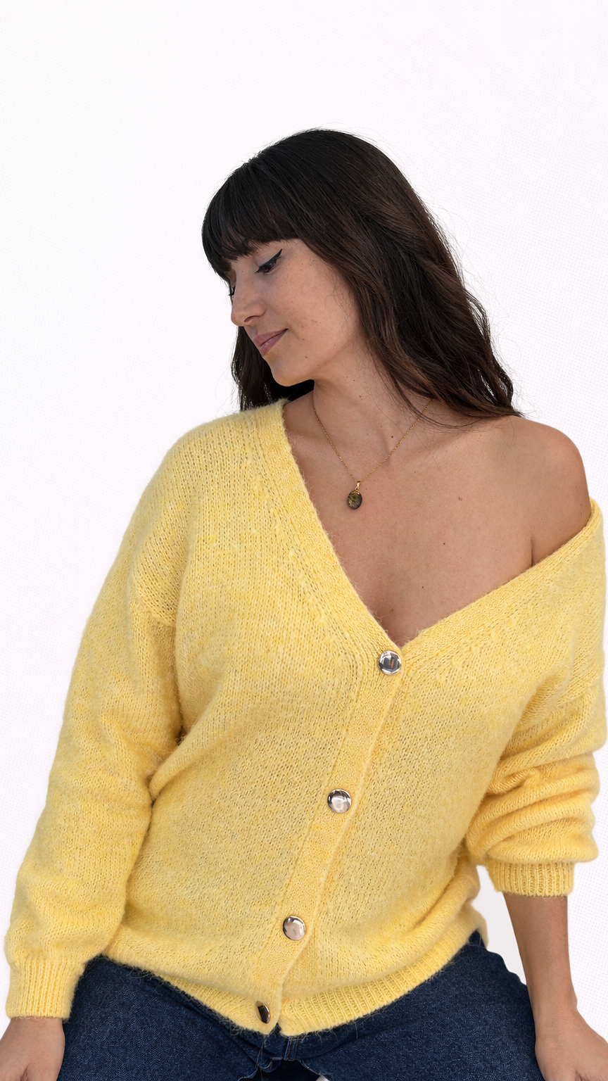 Cardigan long mimosa