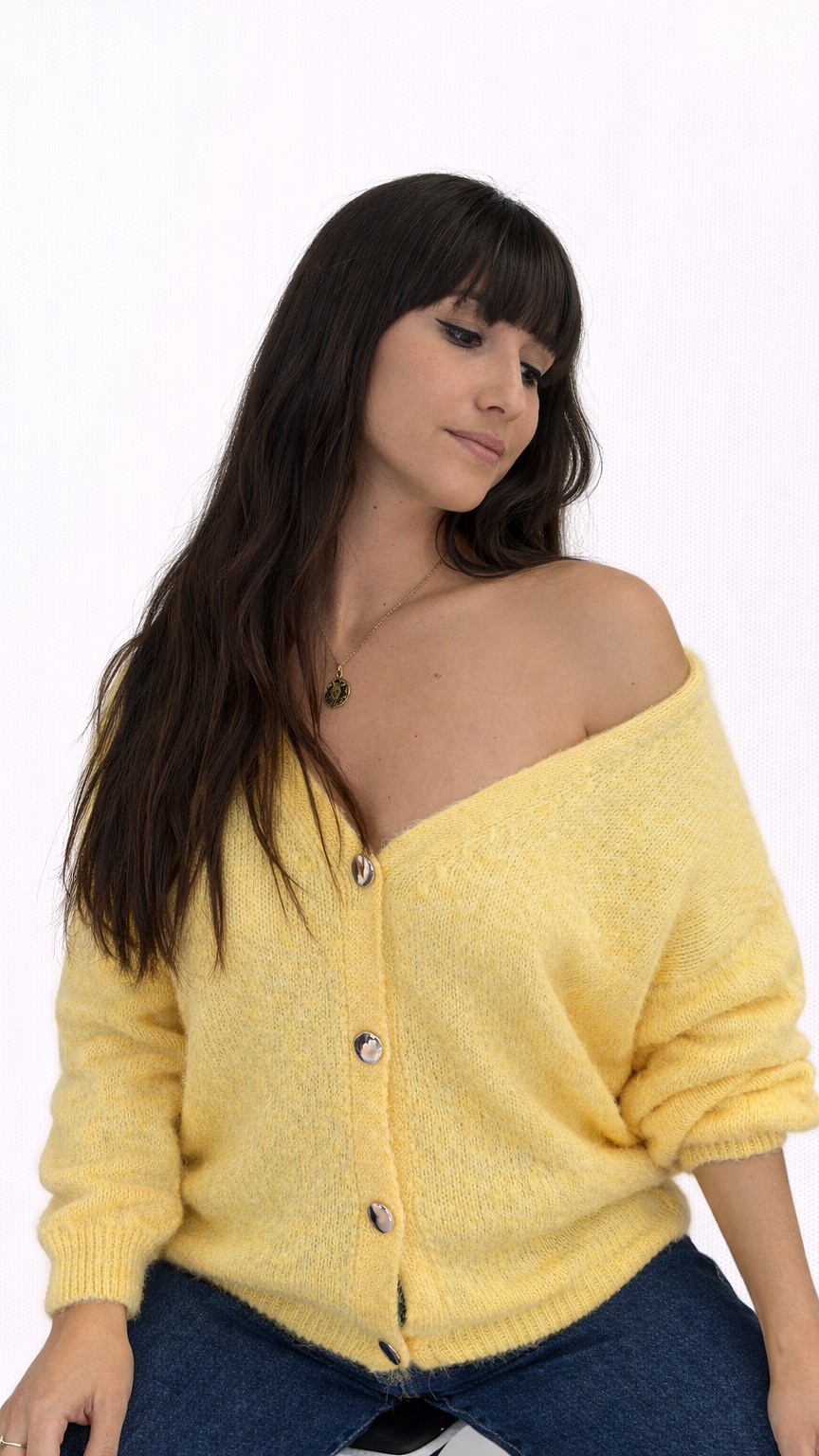 Cardigan long mimosa