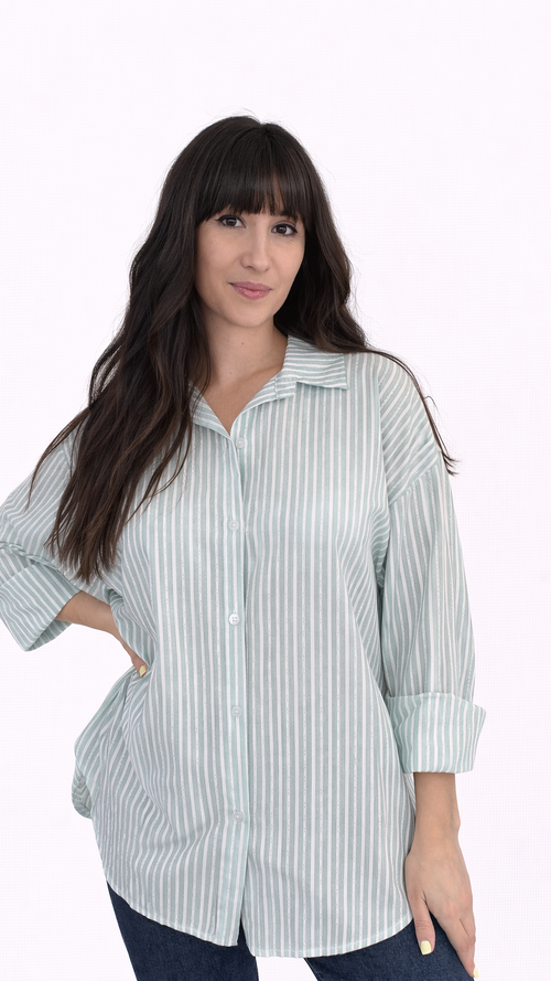 Chemise à rayures pastel