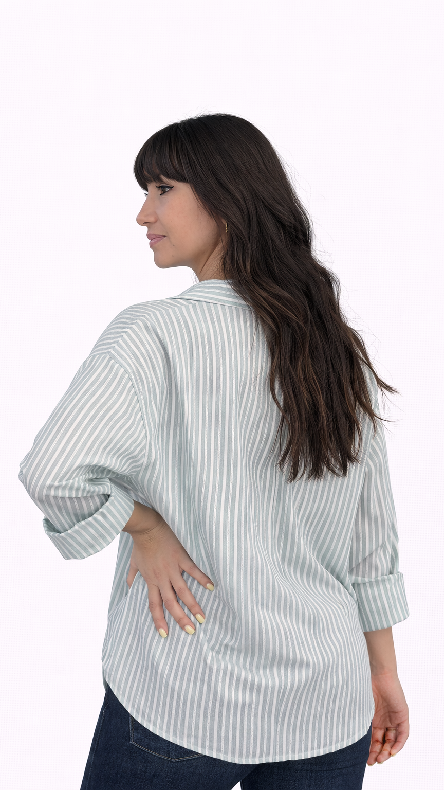 Chemise à rayures pastel