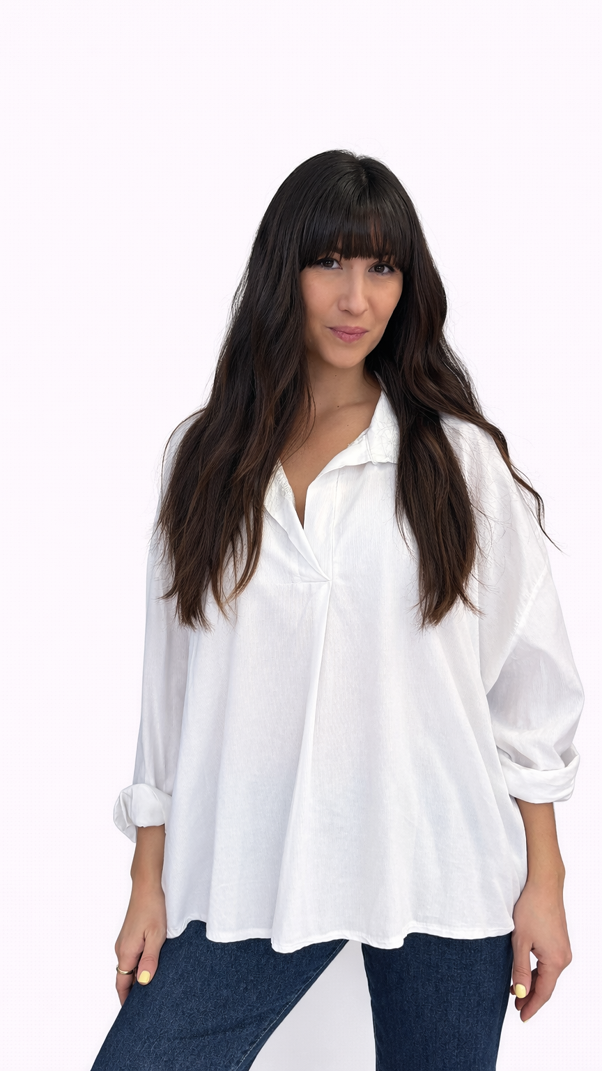 Chemise fine en velours côtelé