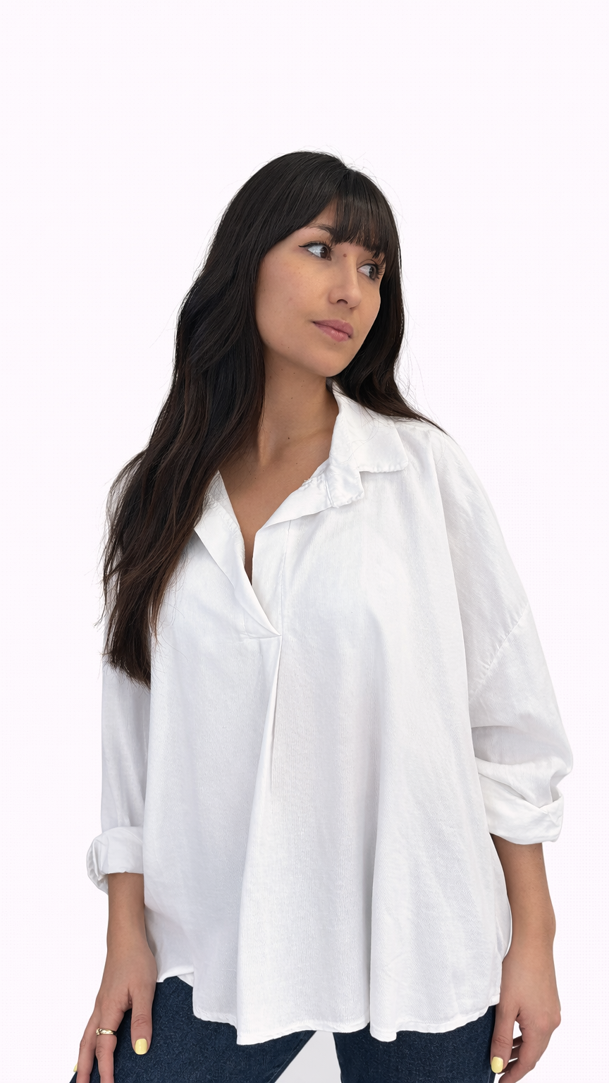 Chemise fine en velours côtelé