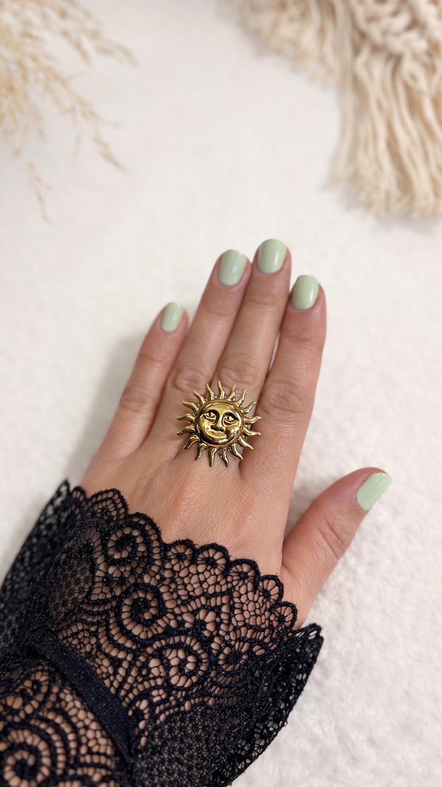 Bague acier inoxydable sun