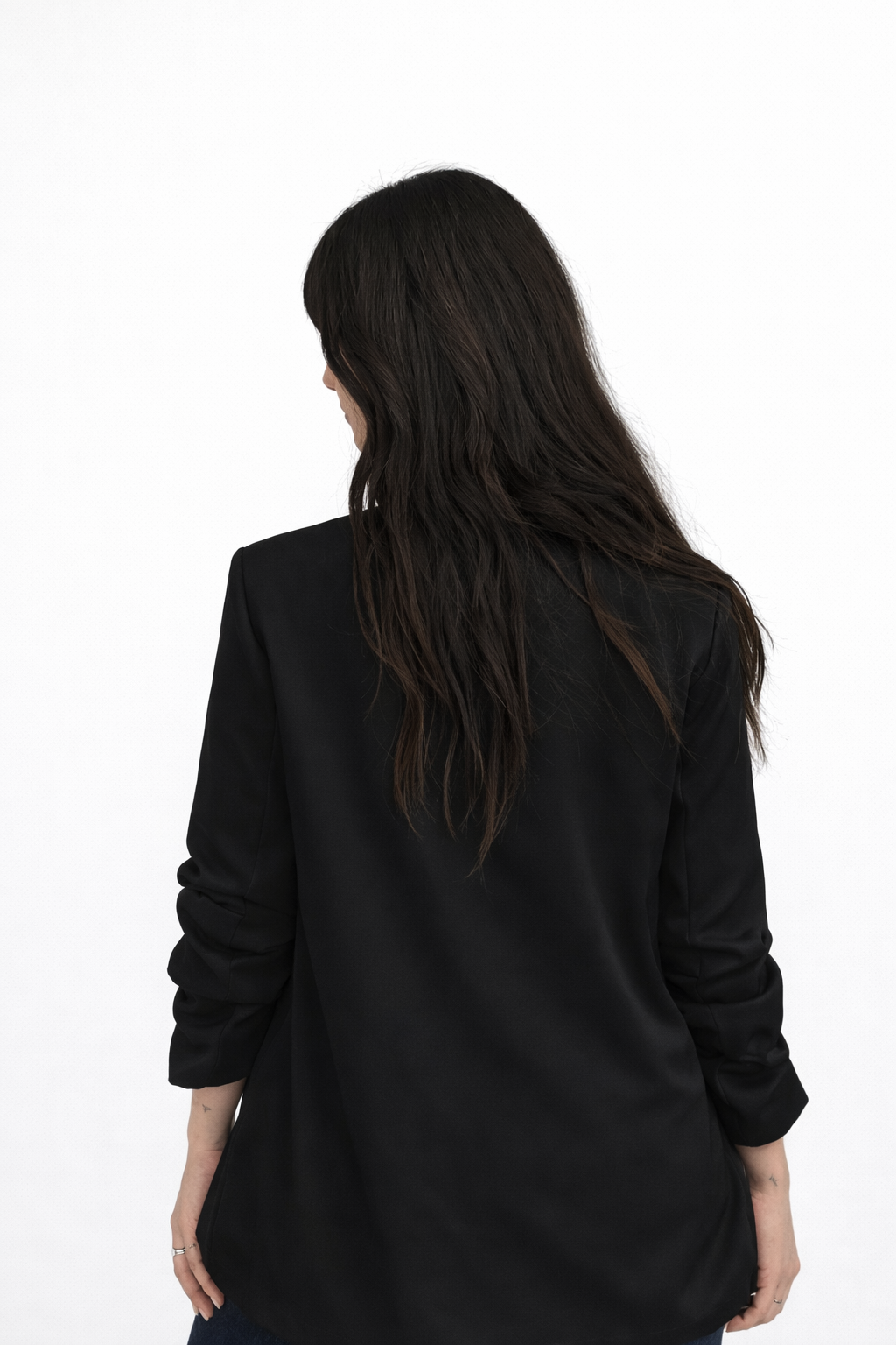 Veste blazer manches effet retroussé