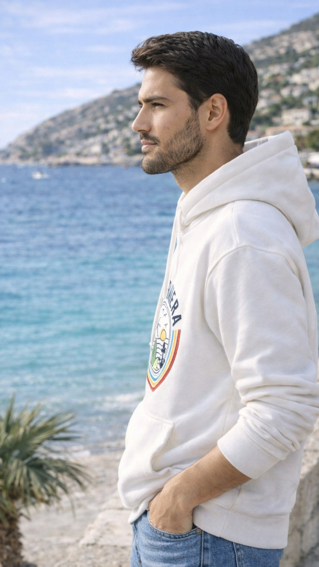 Pull sweat à capuche french riviera