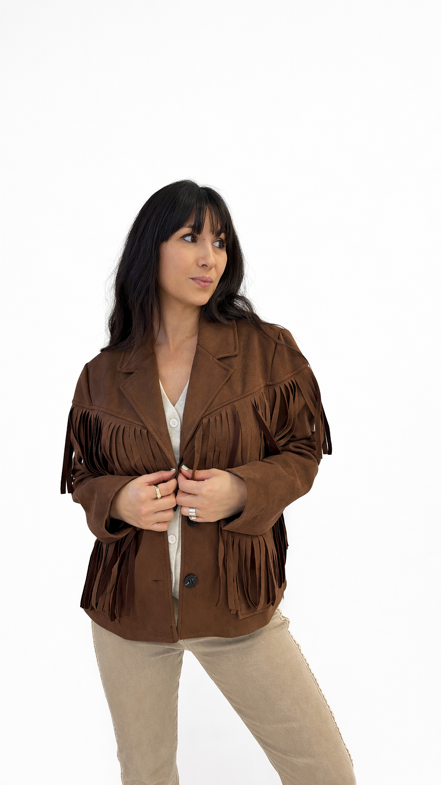 Veste à franges western