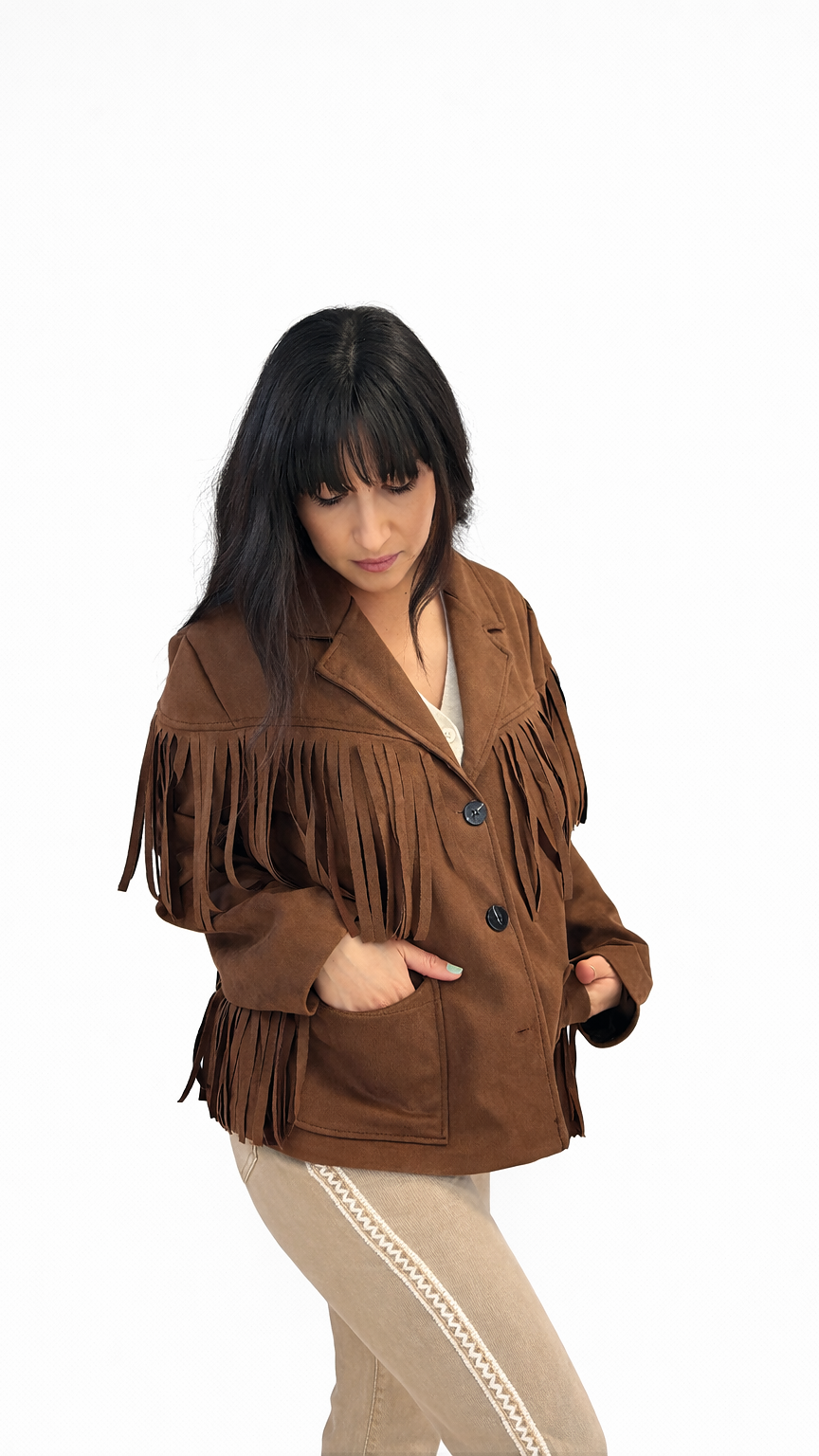Veste à franges western