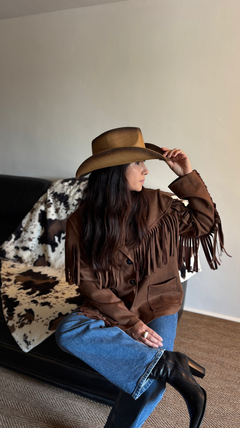 Veste à franges western