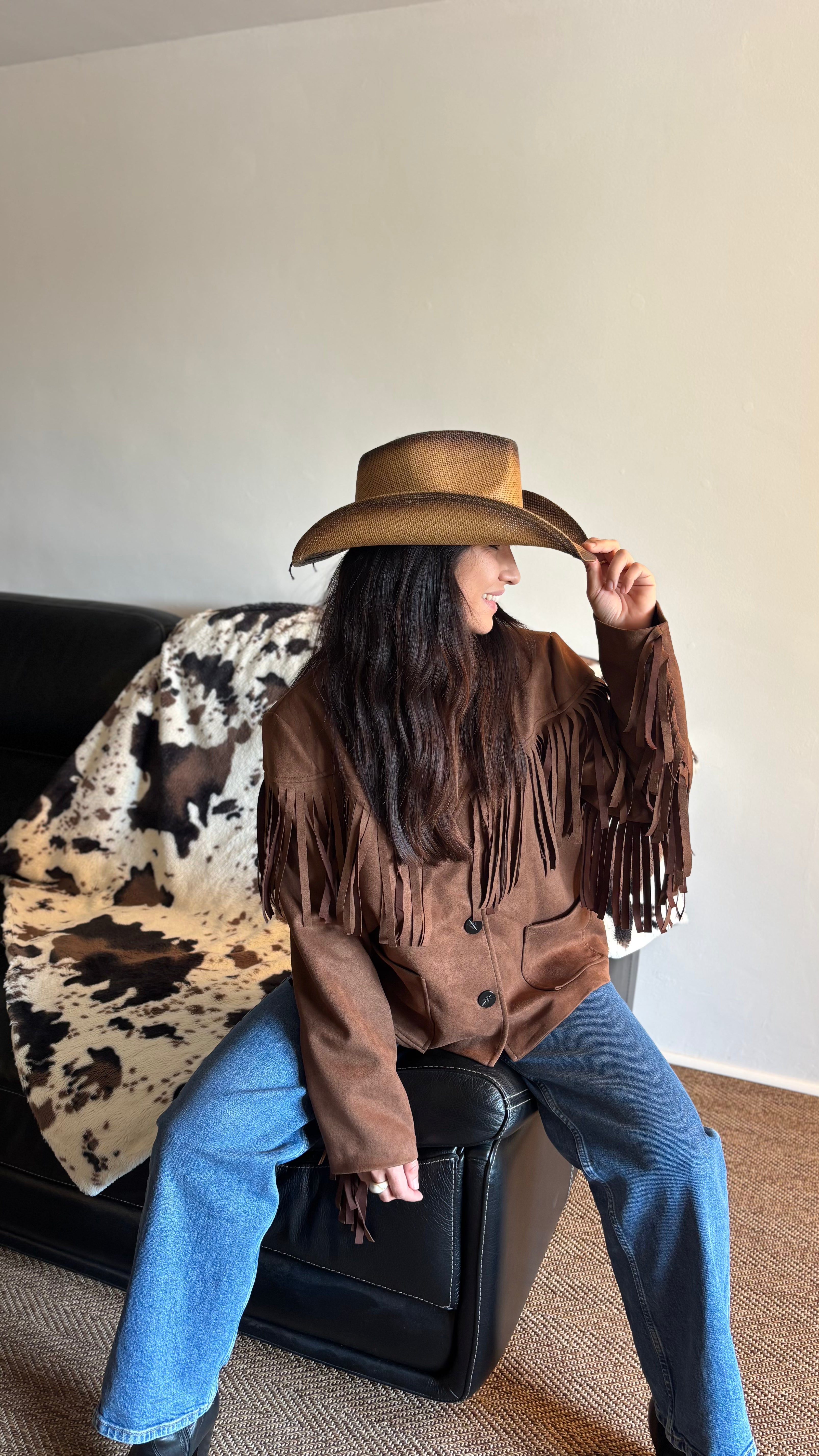 Veste à franges western