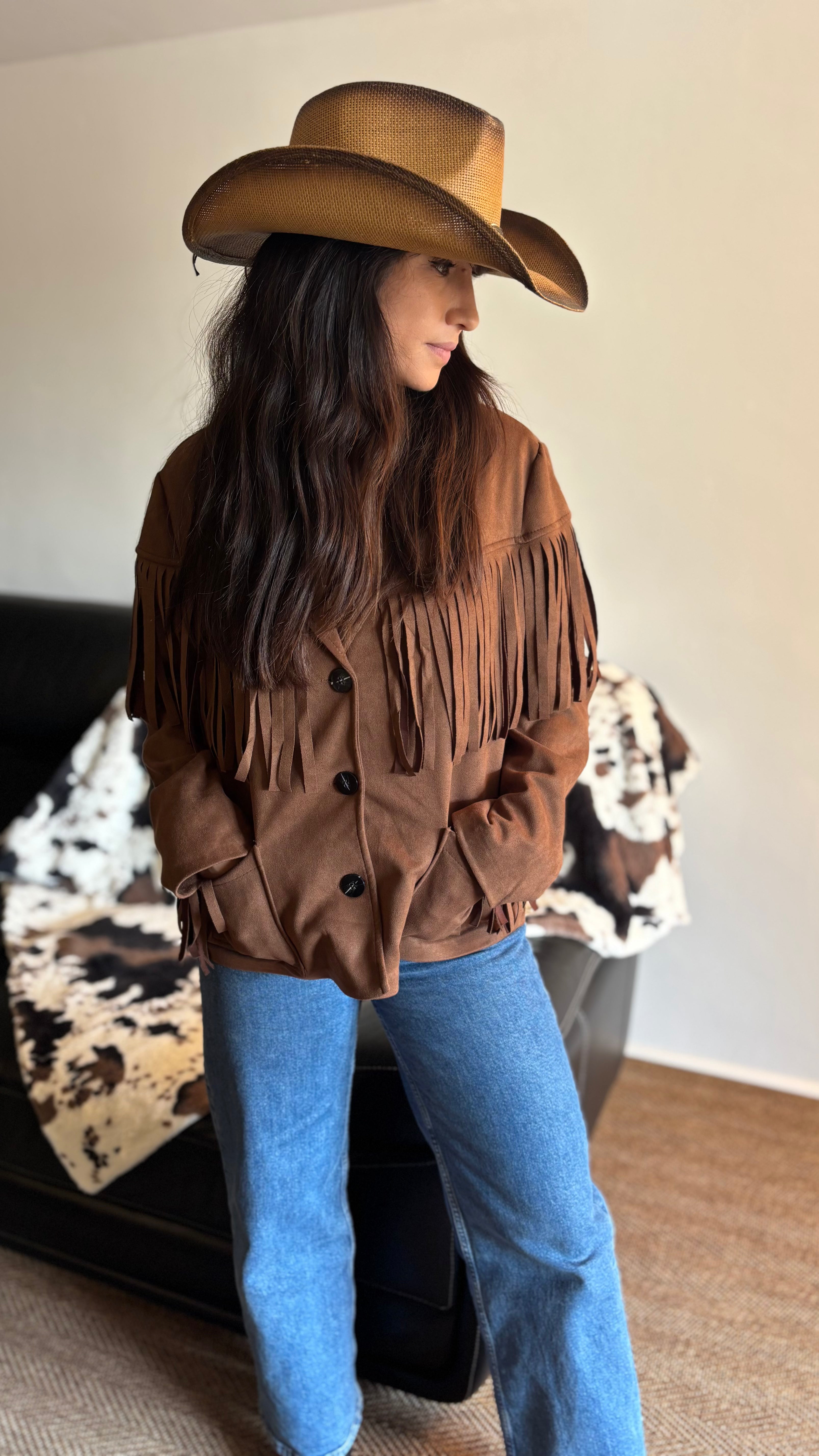 Veste à franges western
