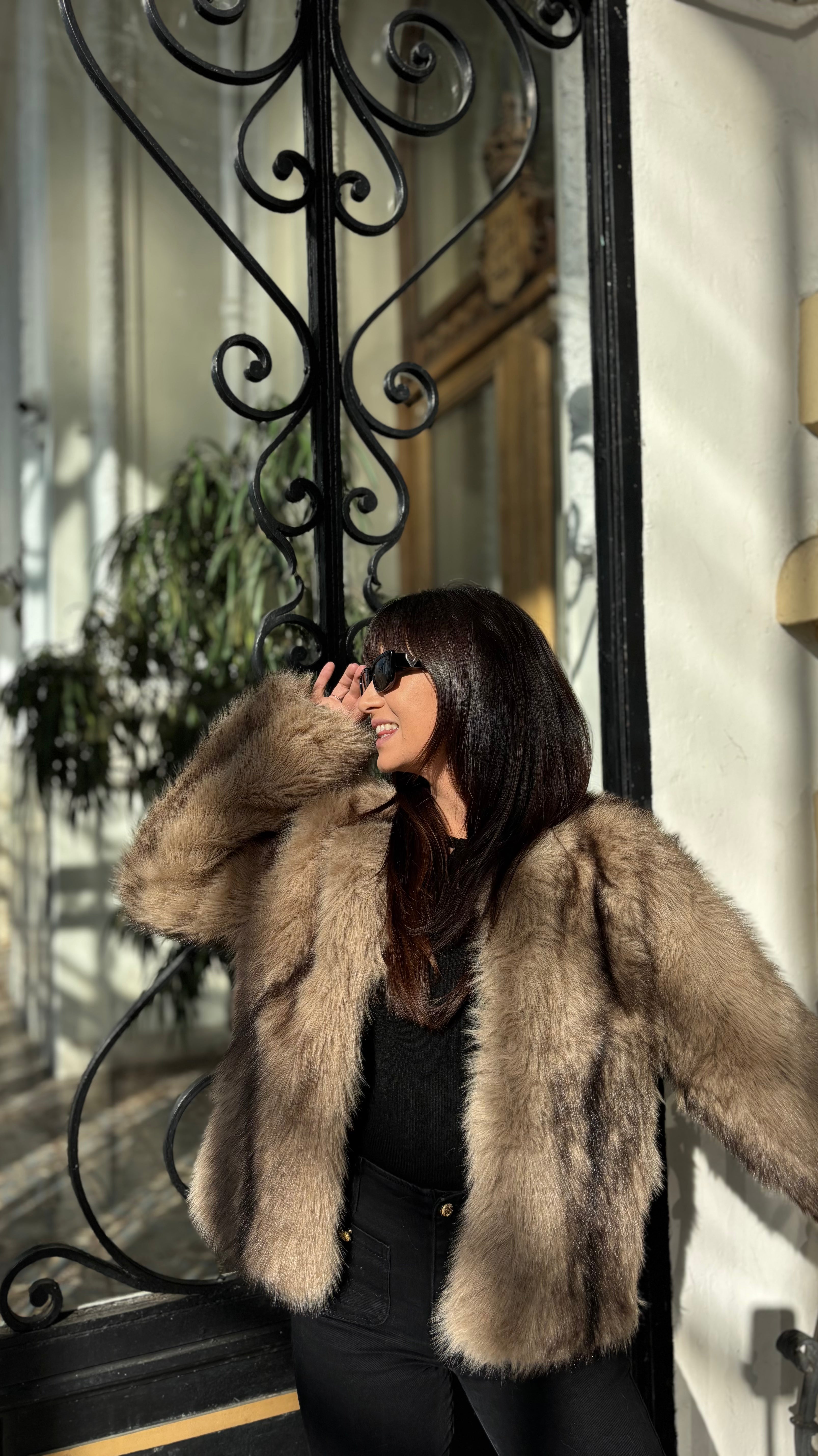 Veste en fausse fourrure