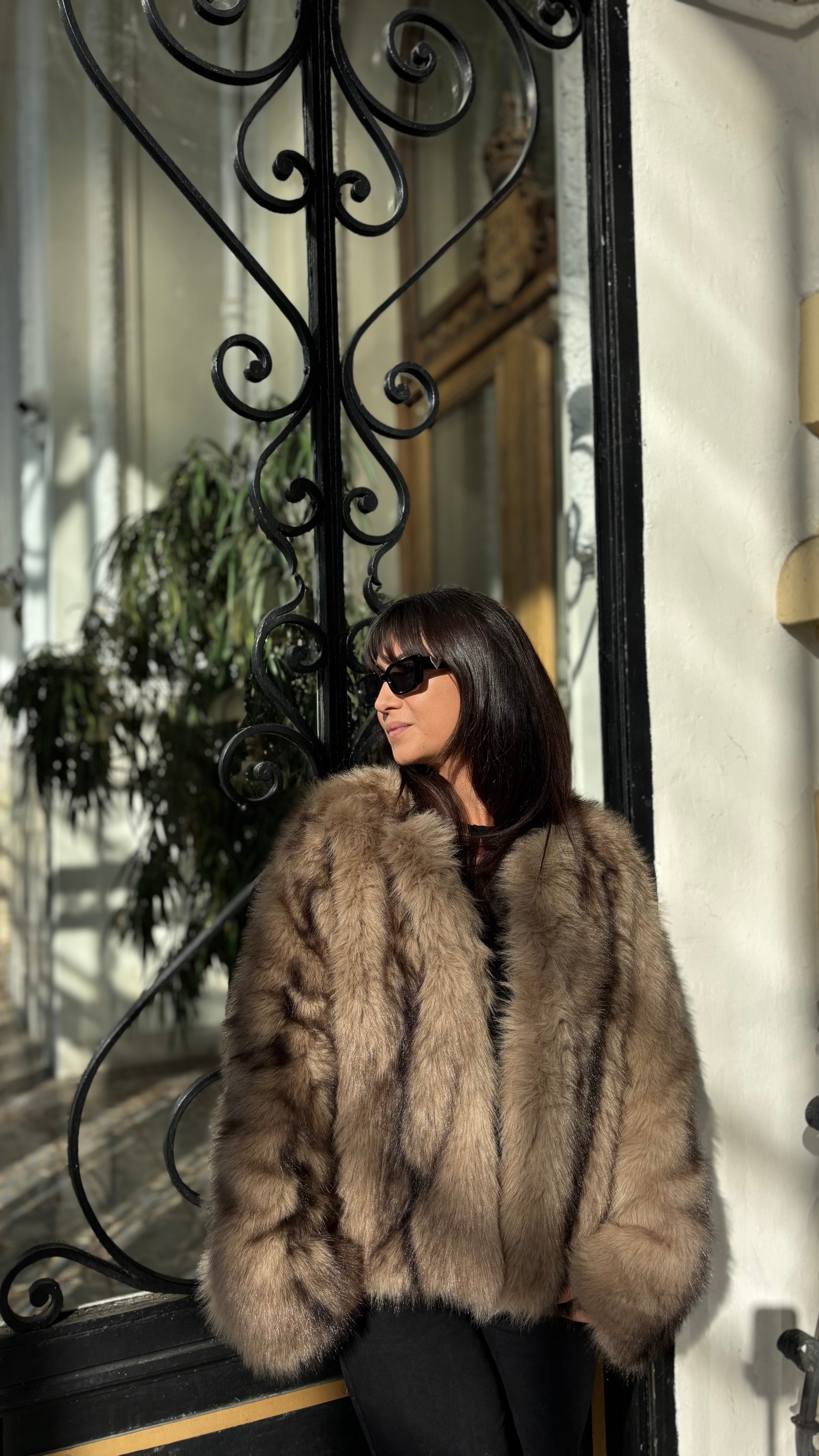 Veste en fausse fourrure