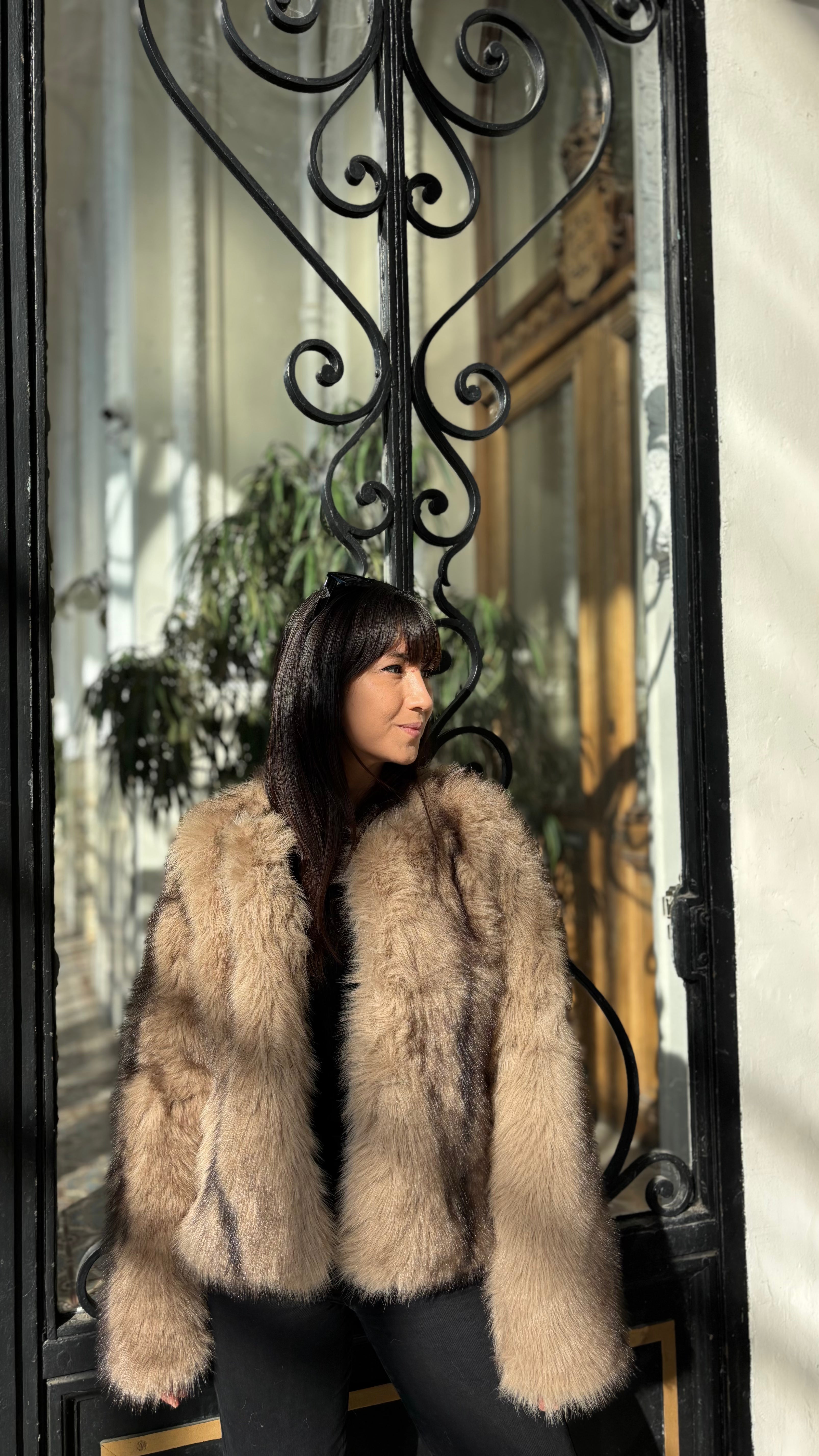 Veste en fausse fourrure