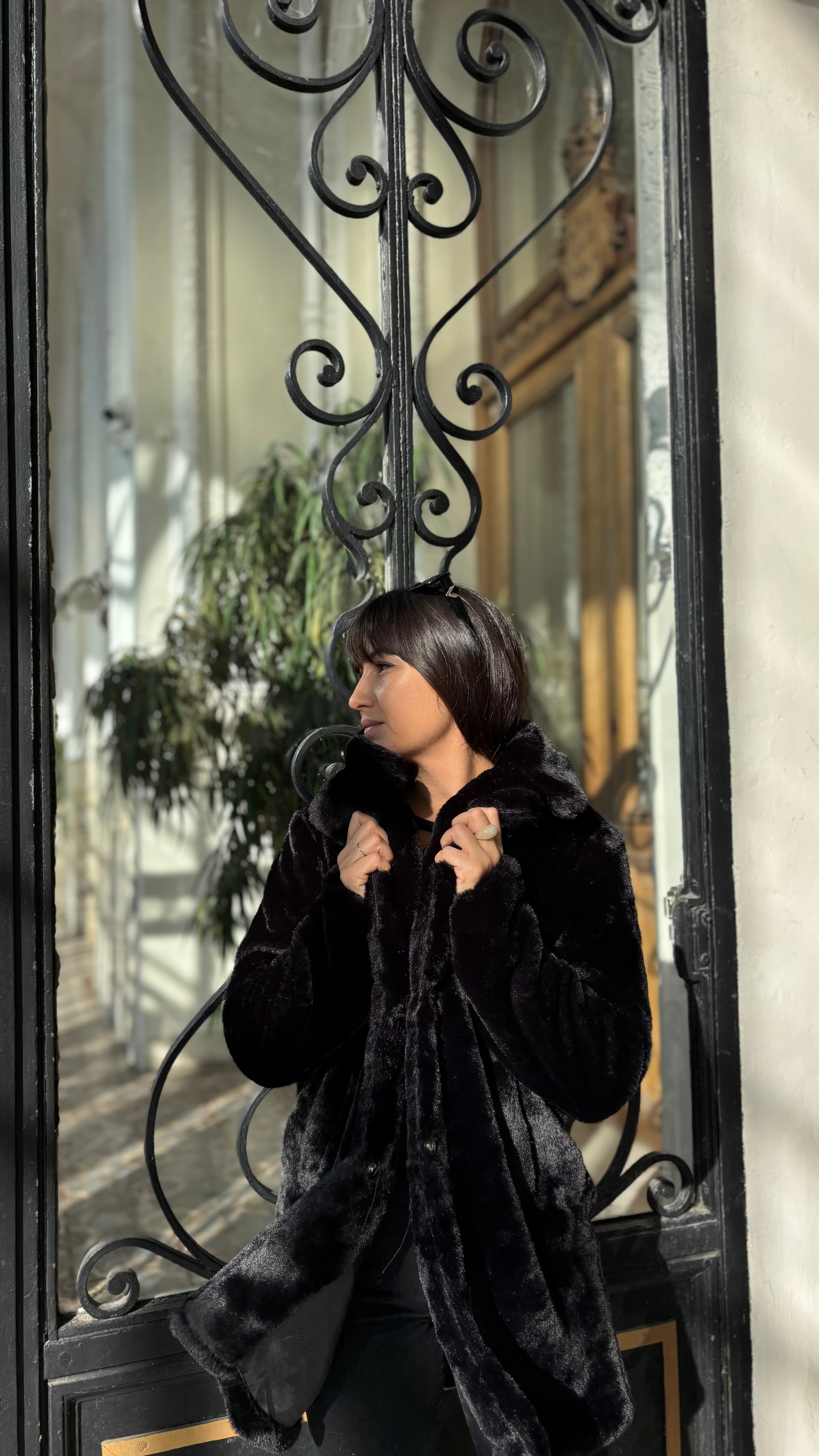 Manteau en fausse fourrure