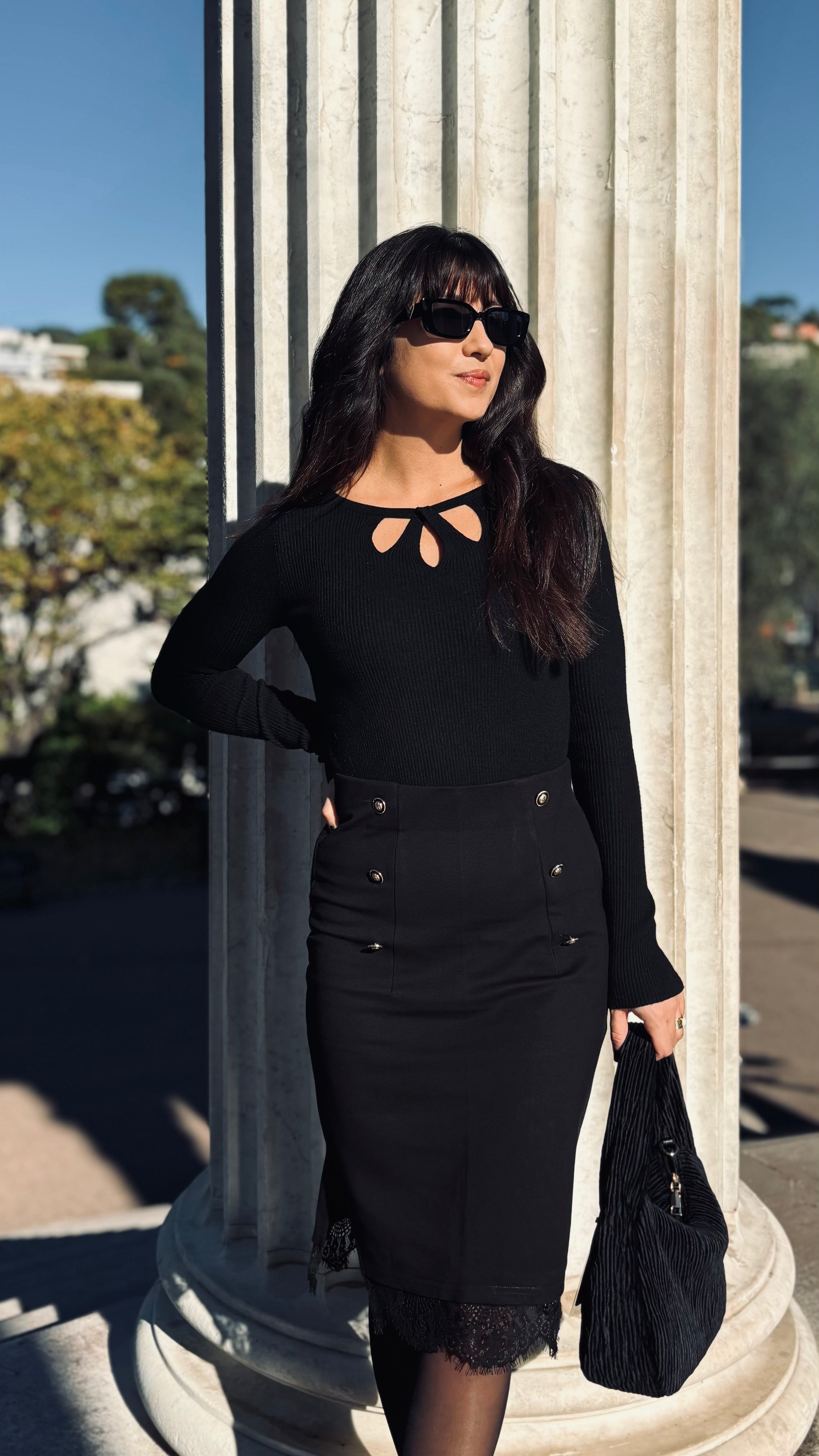 Sac à main en velours côtelé