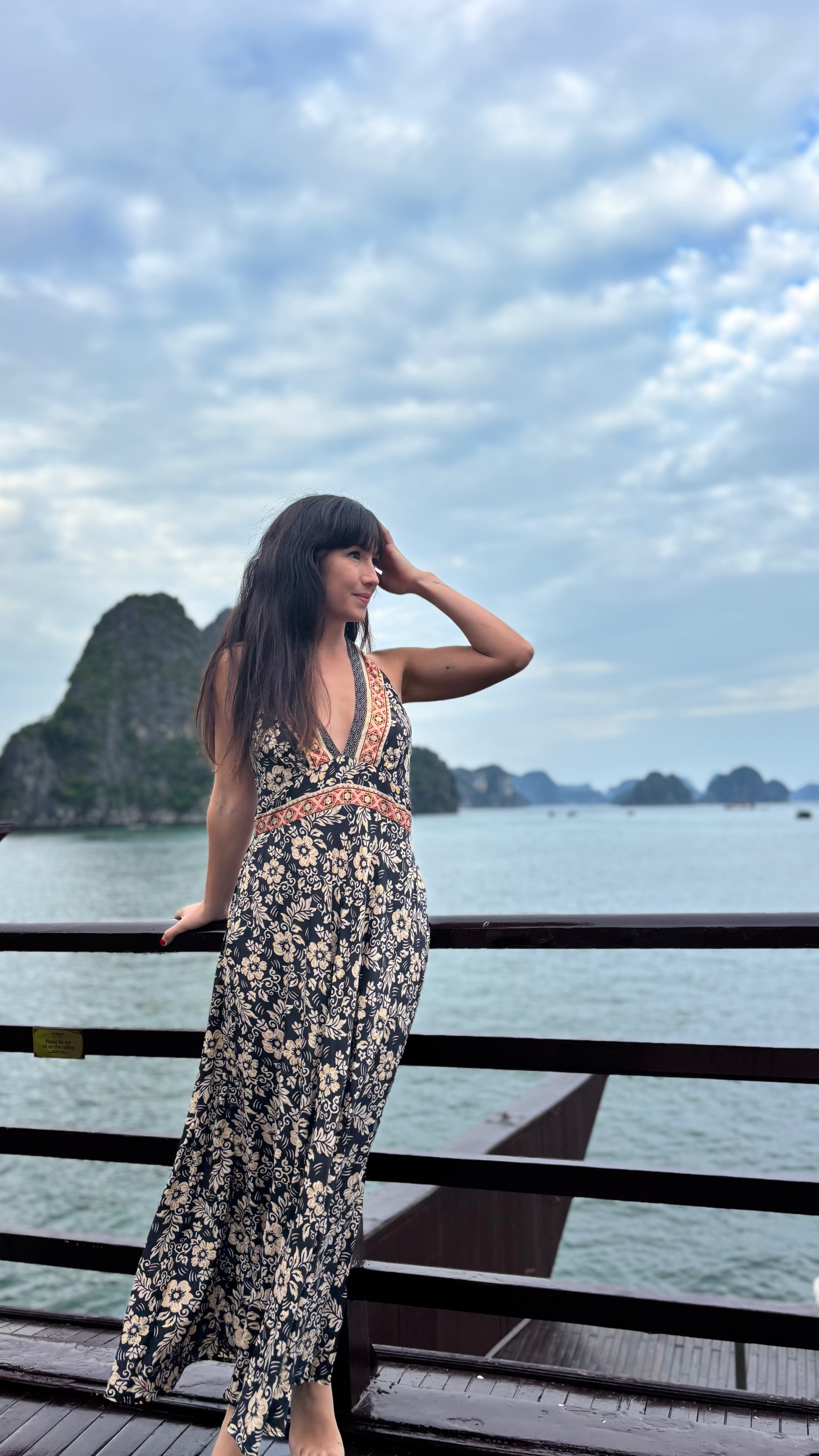 Robe coline à motifs