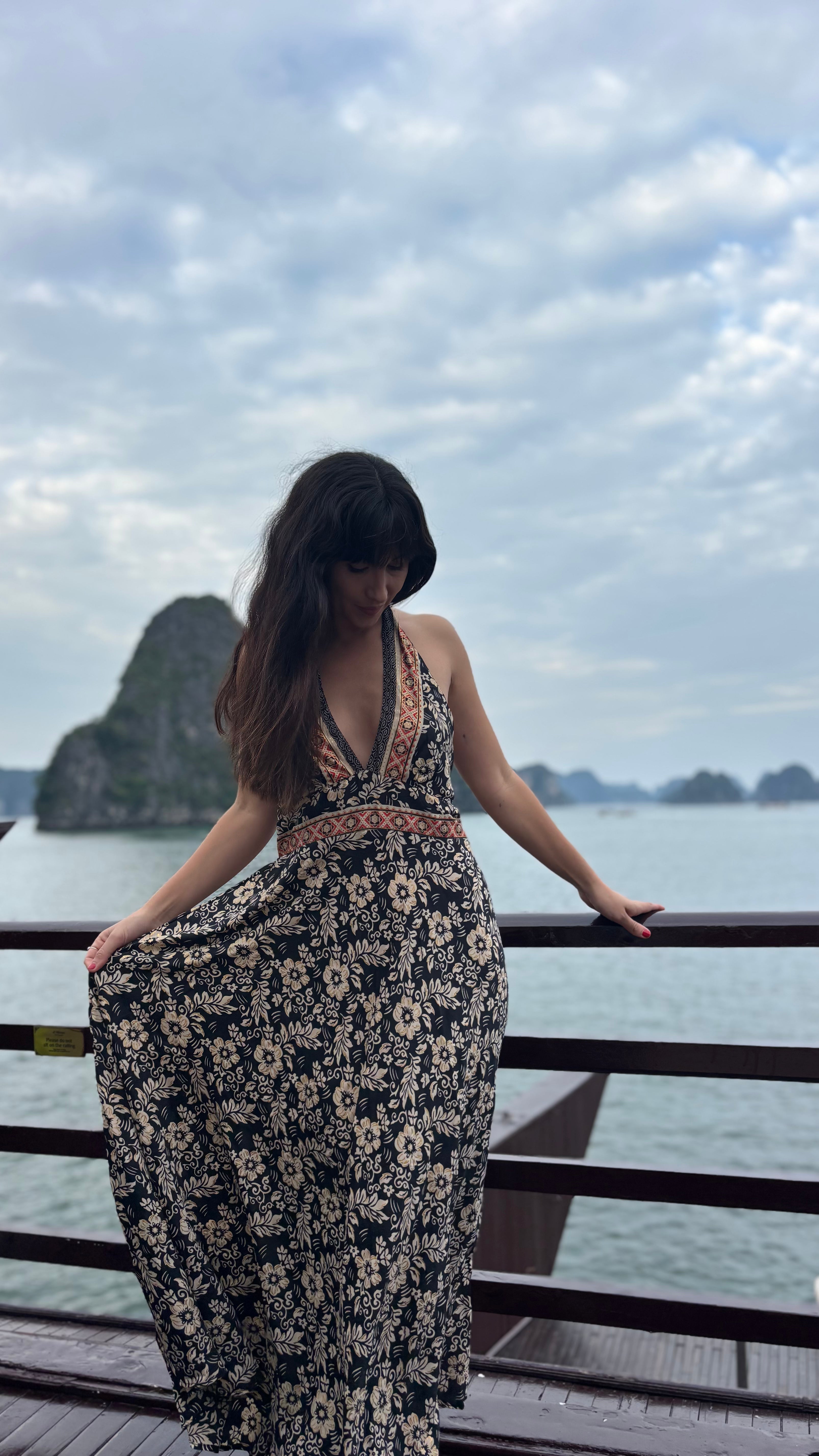 Robe coline à motifs