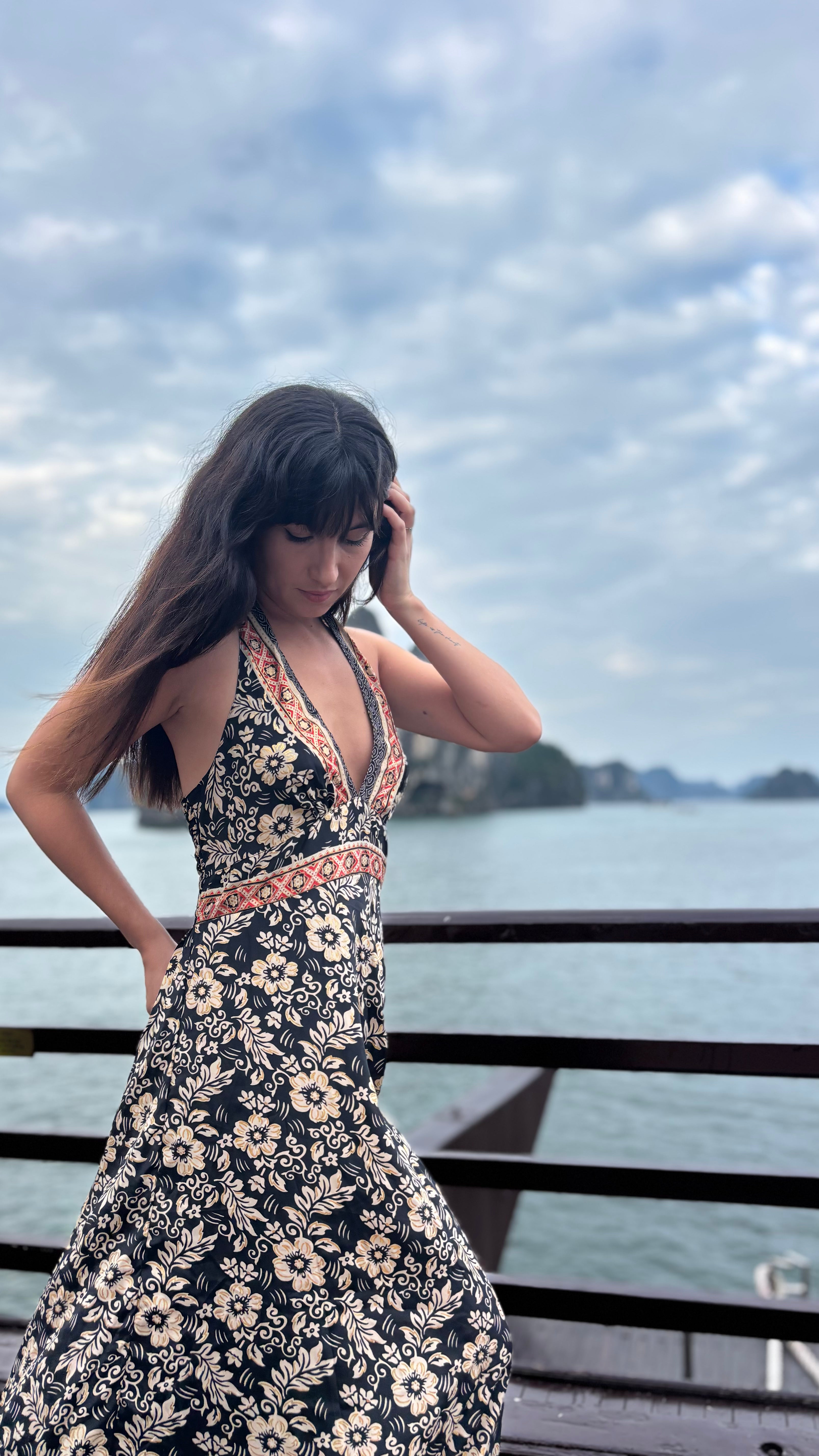 Robe coline à motifs