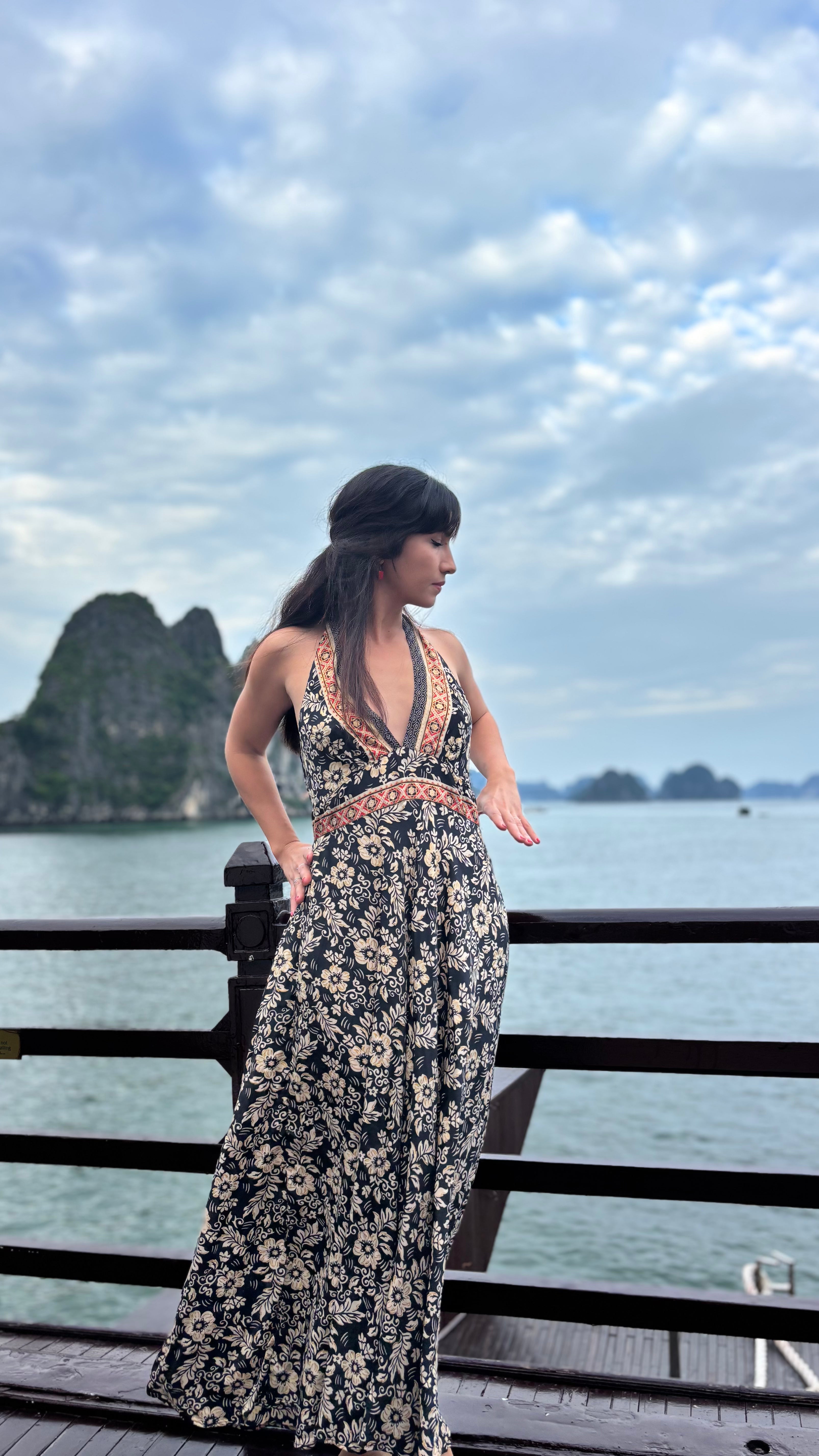 Robe coline à motifs