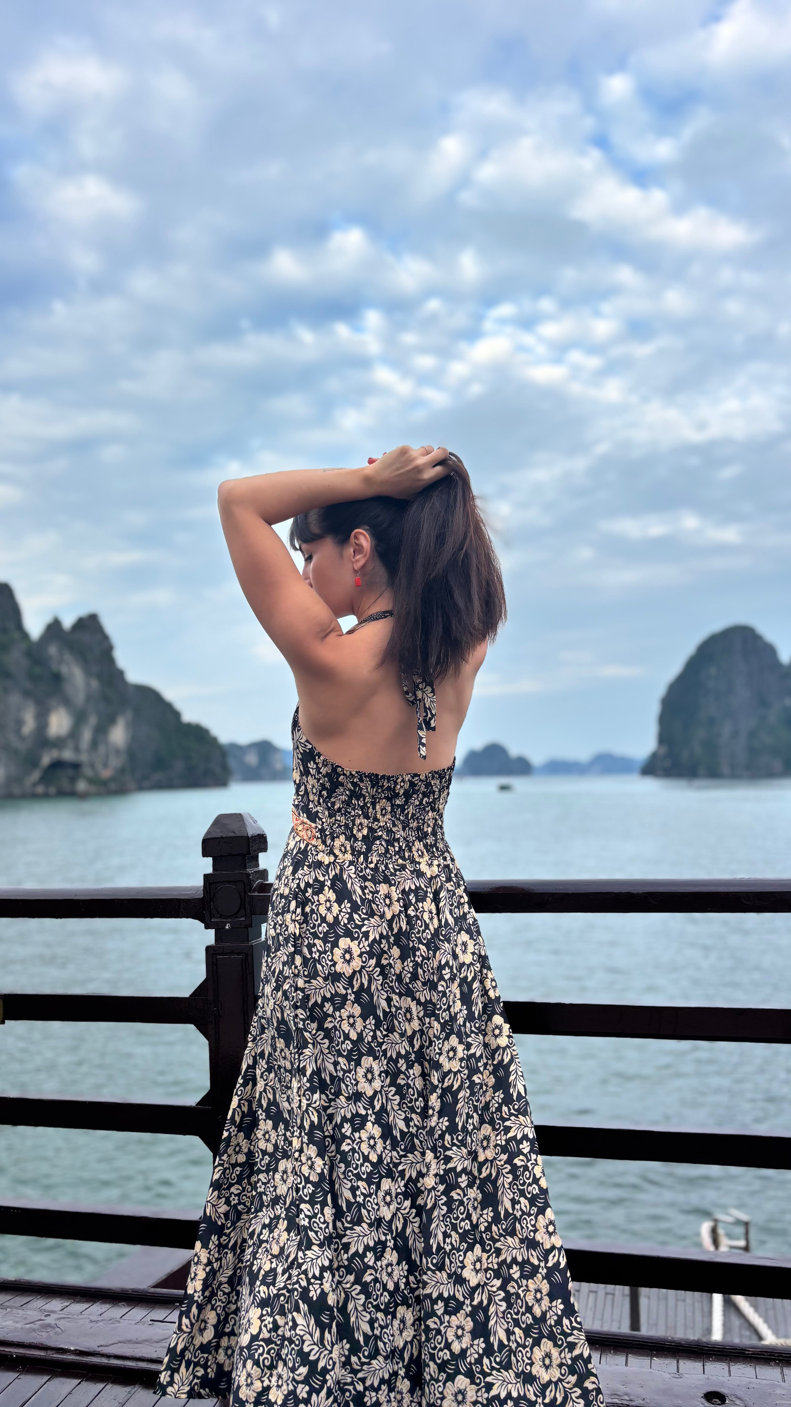 Robe coline à motifs