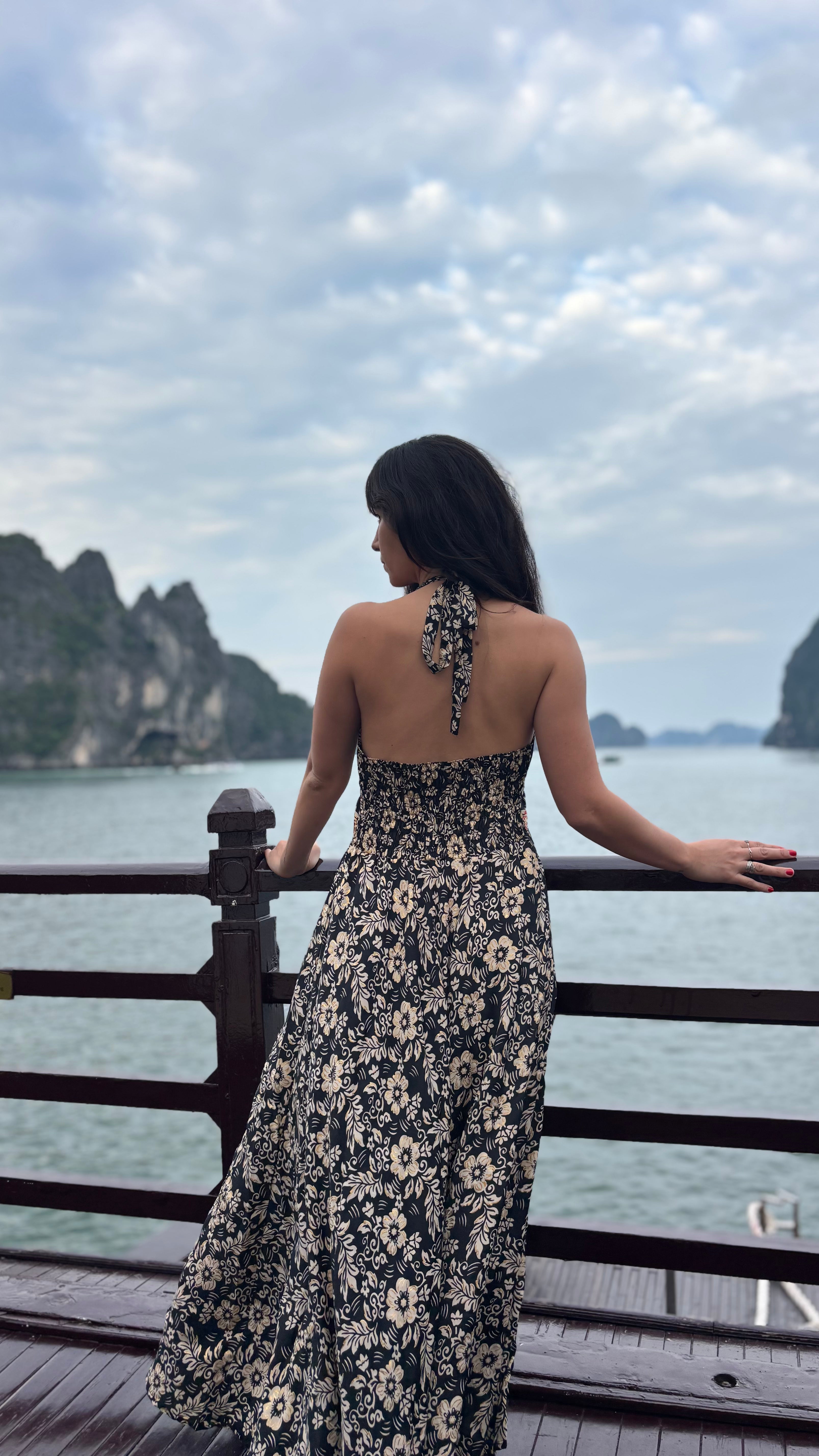Robe coline à motifs