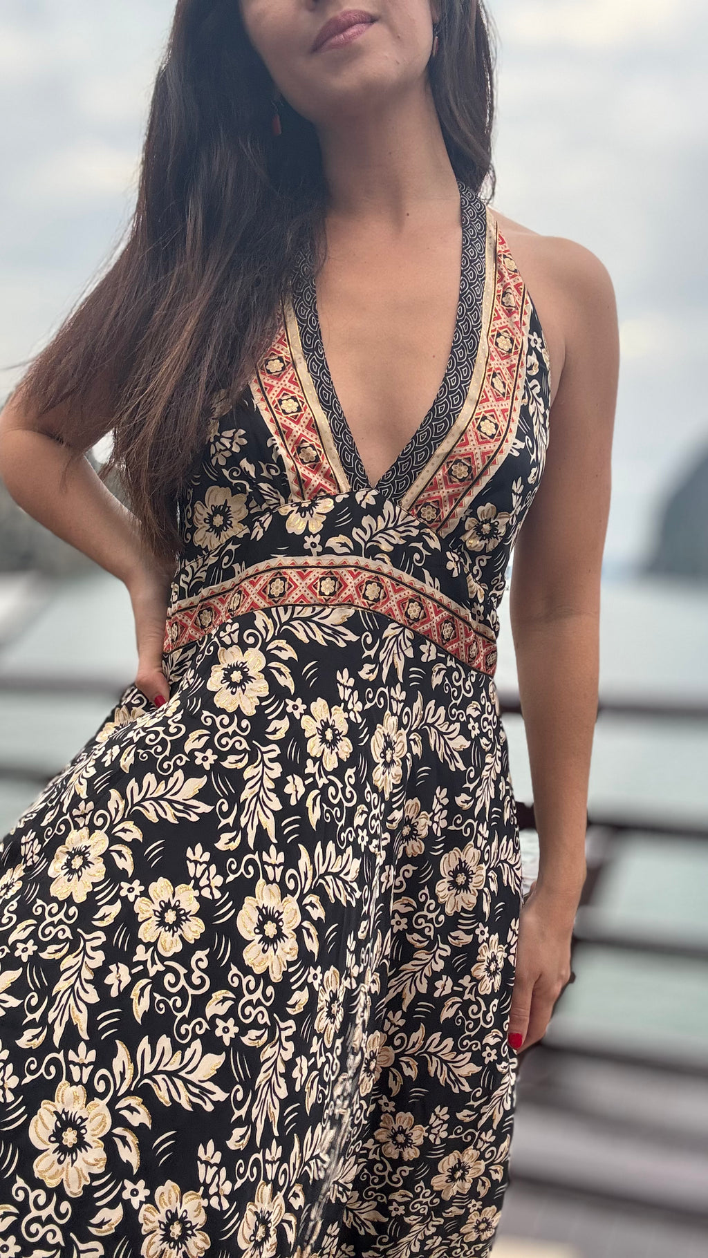 Robe coline à motifs