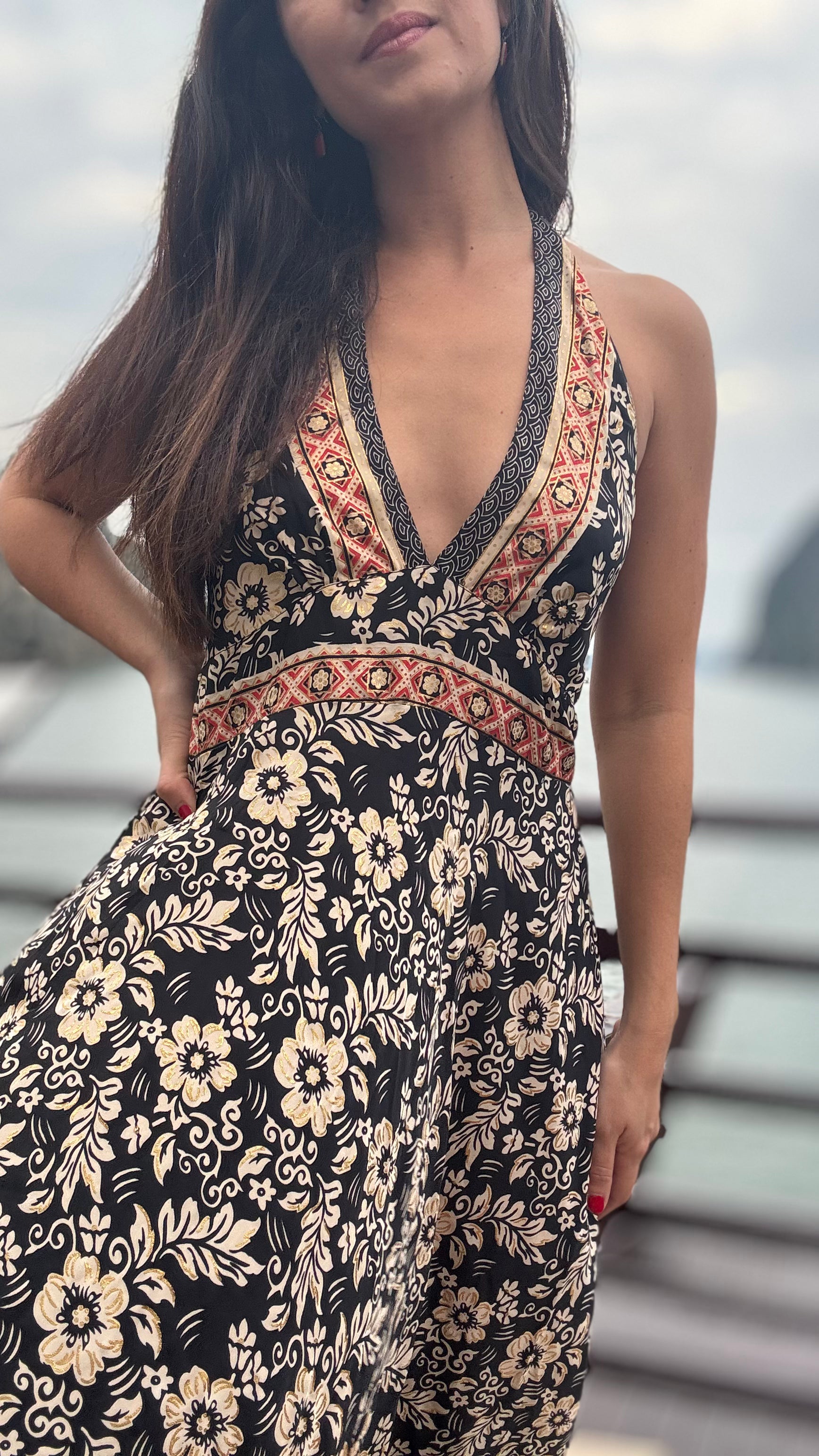 Robe coline à motifs