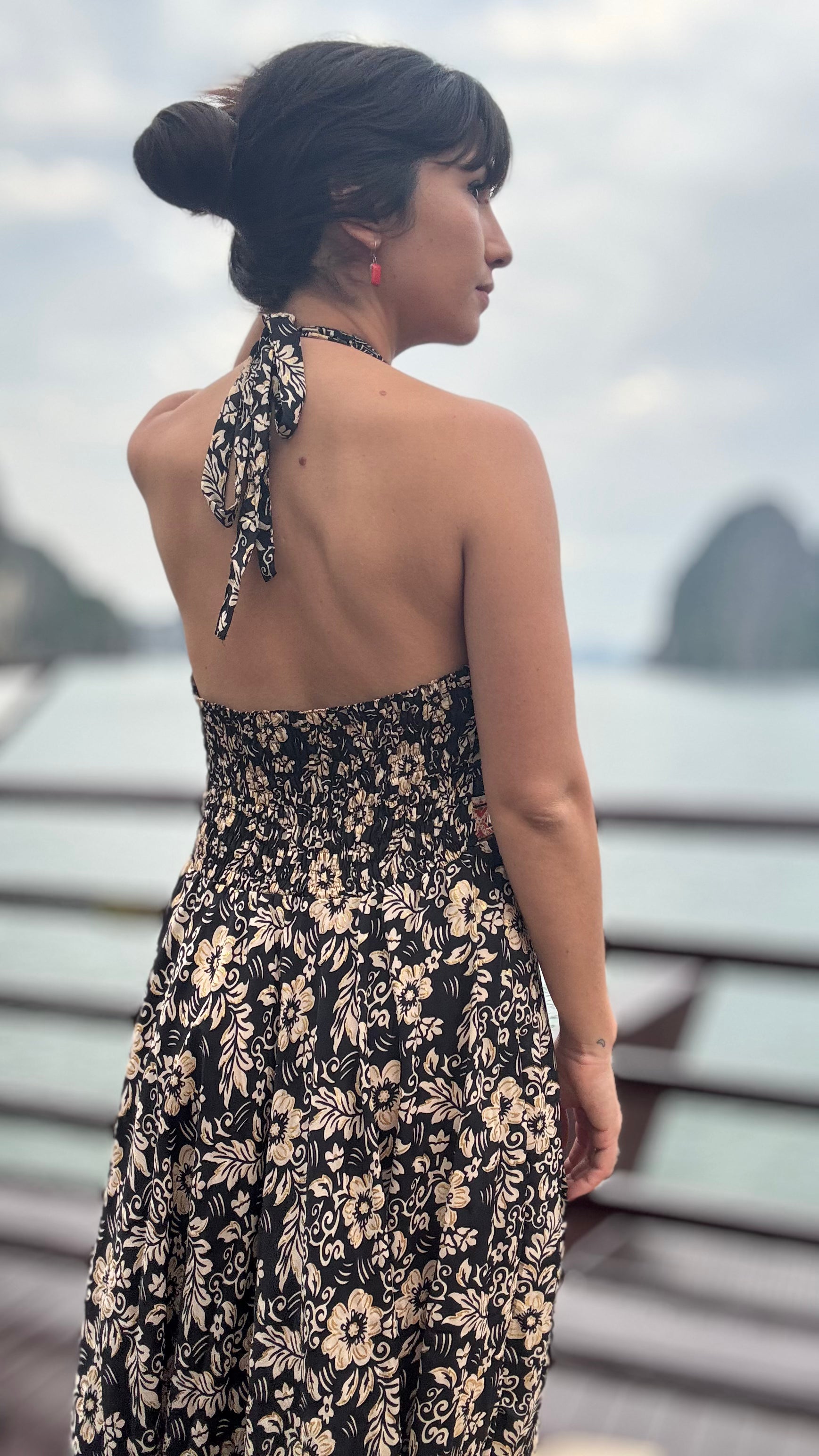 Robe coline à motifs