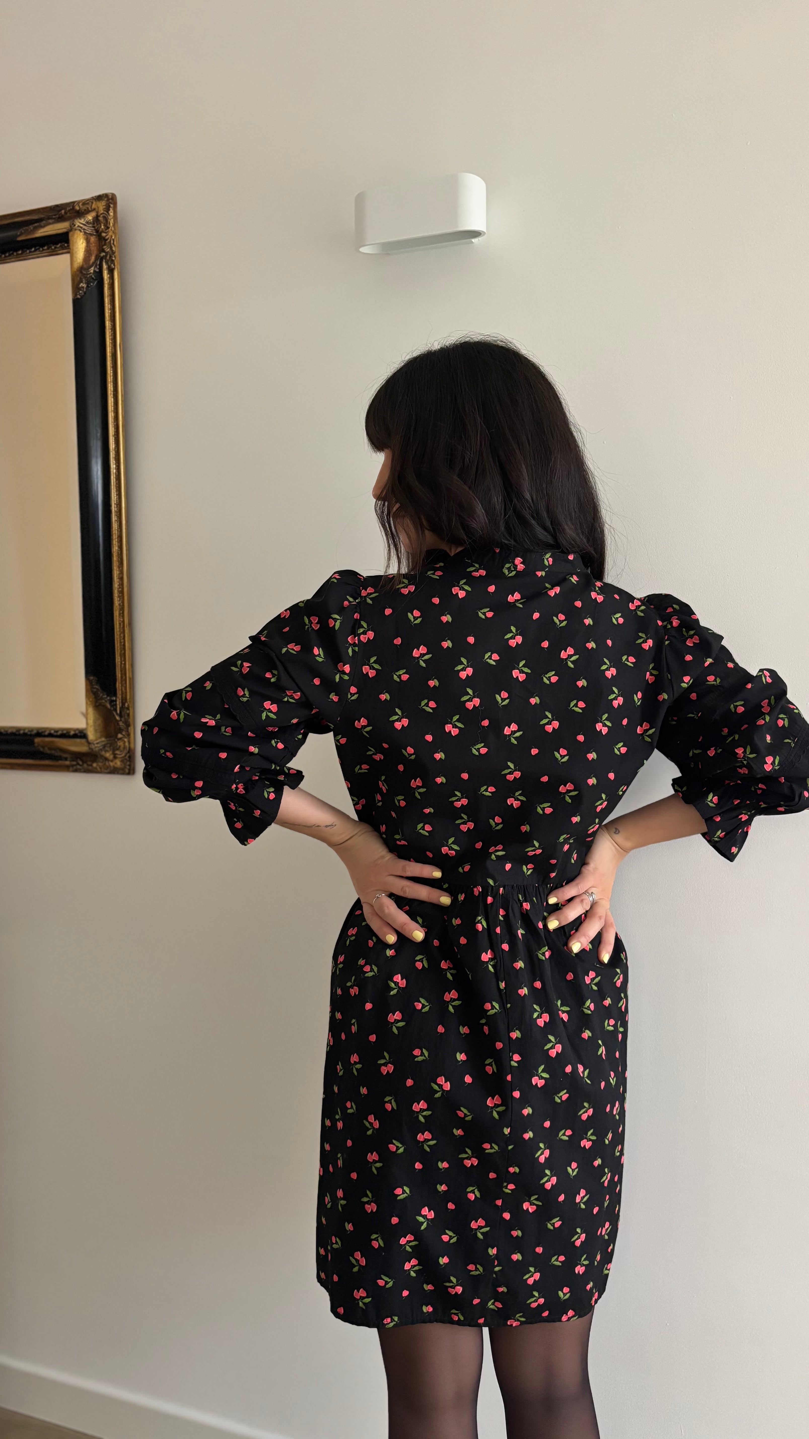 Robe imprimé col mao