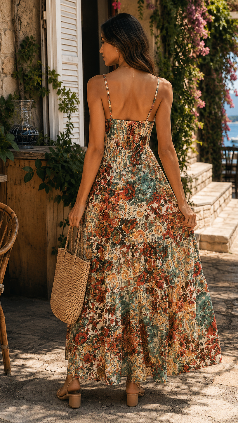 Robe longue fleuris Le passage boutique fleuris