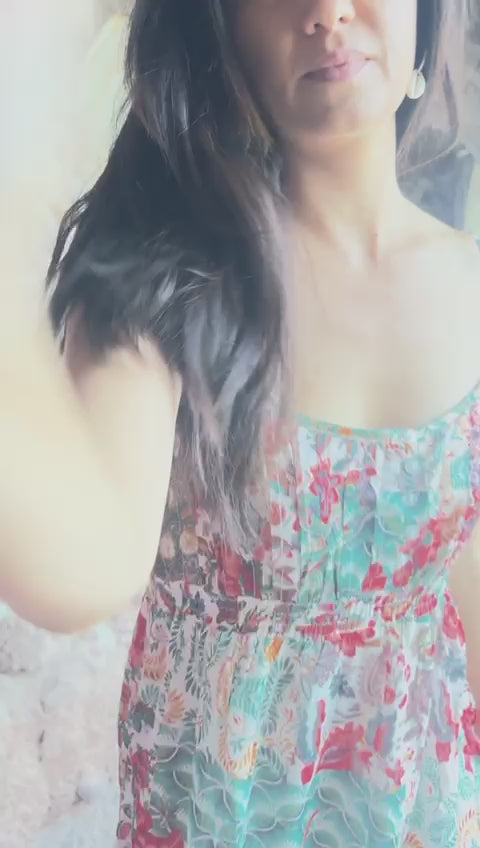 Robe longue fleuris à bretelles