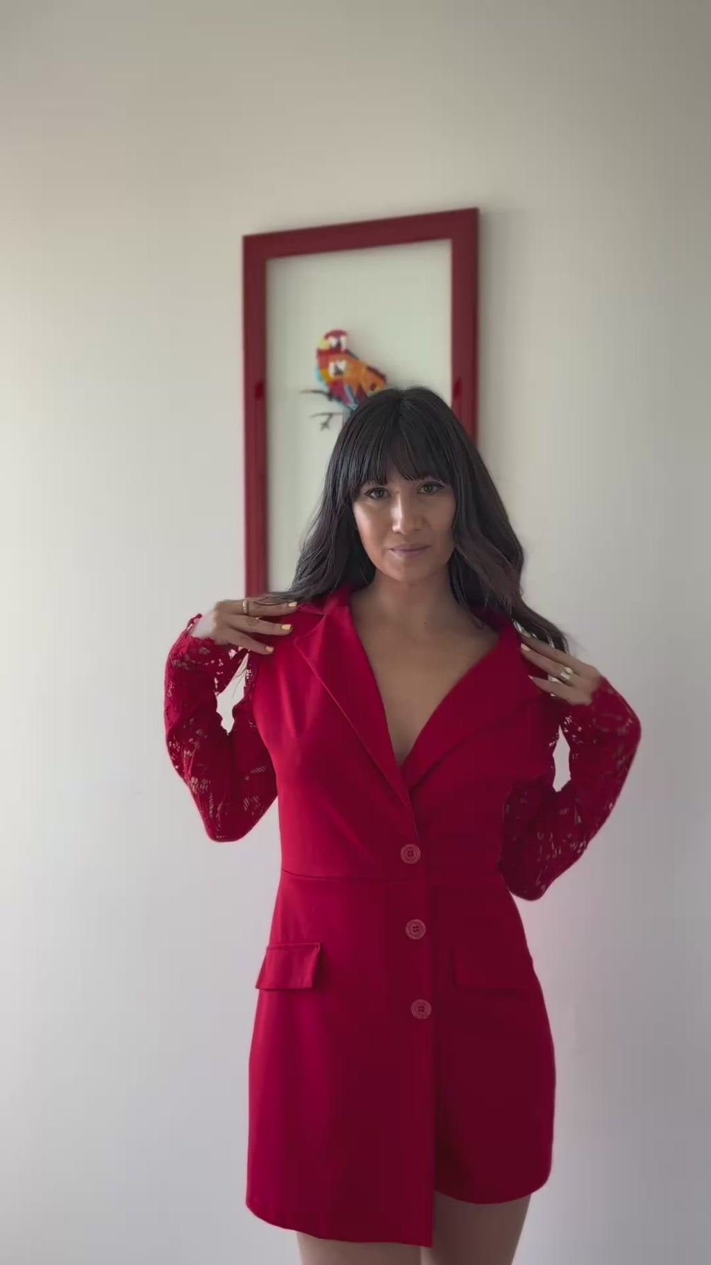 Combinaison short manches en dentelle