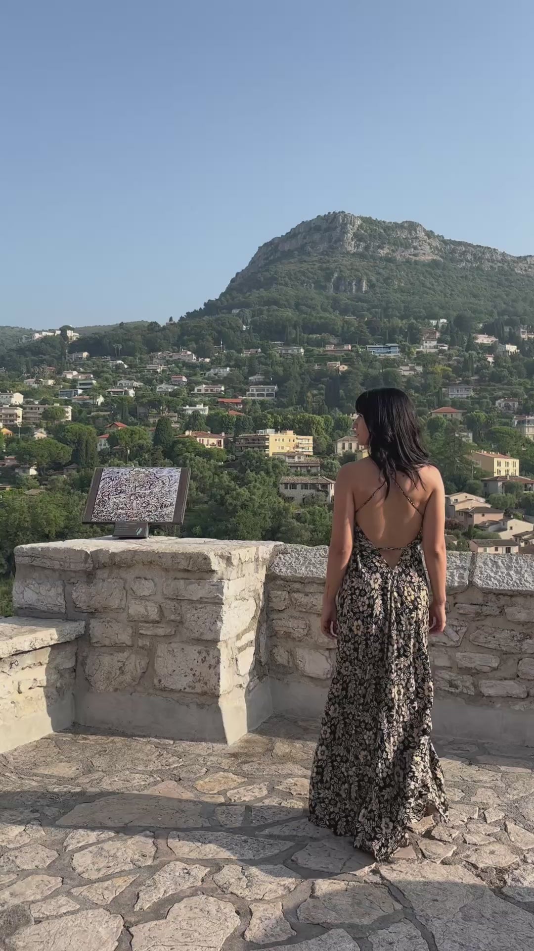 Robe liens dos nu coline à motifs