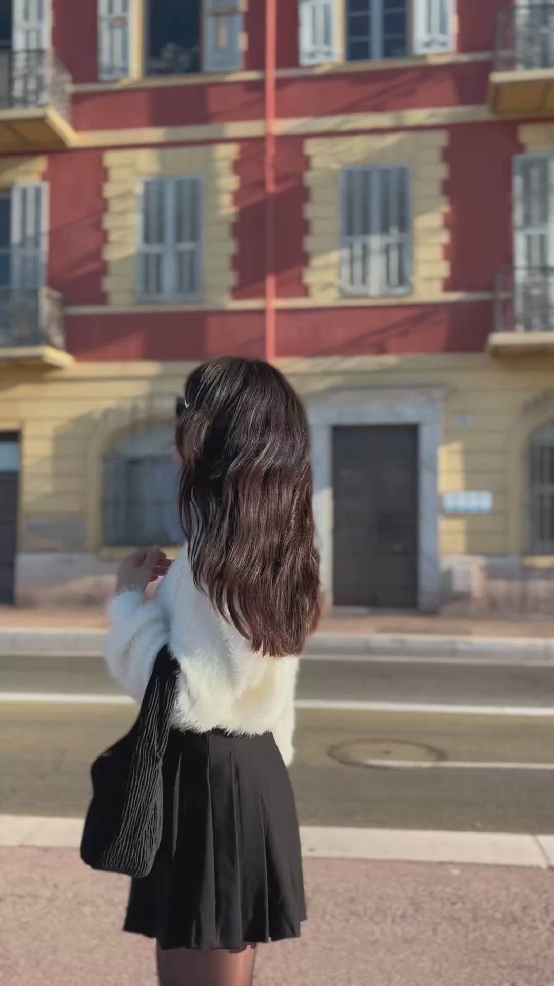 Jupe plissée boutons